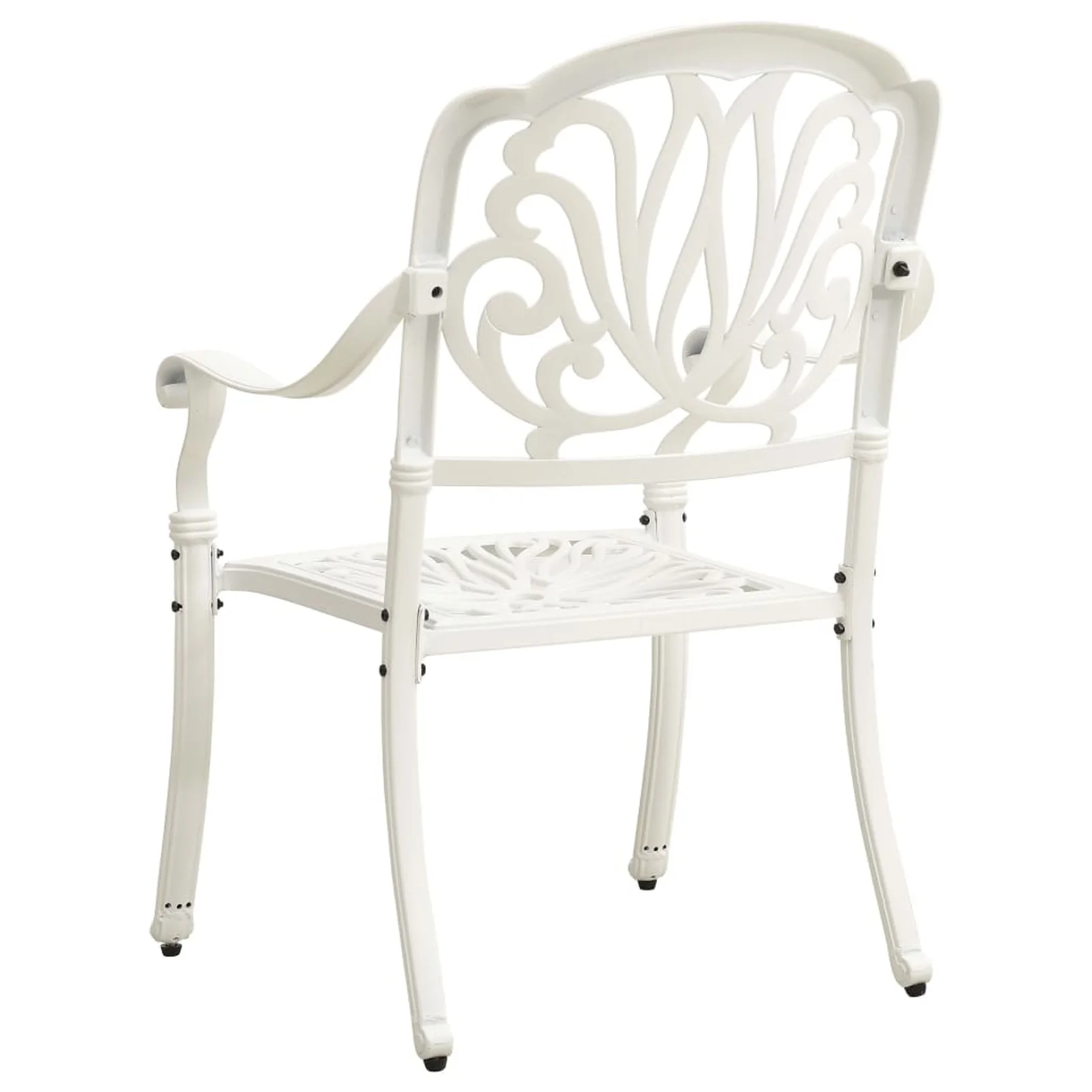 Carevas Patio Chairs 2 pcs Cast Aluminum White