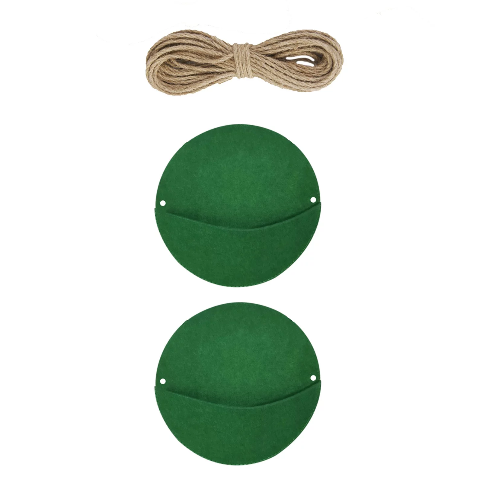 OUHUON 2 Pack Felted Hanging Planter Basket For Home Garden Yard Office Outdoor Indoor Plants Flower Pot Boho Decor Pot Cover