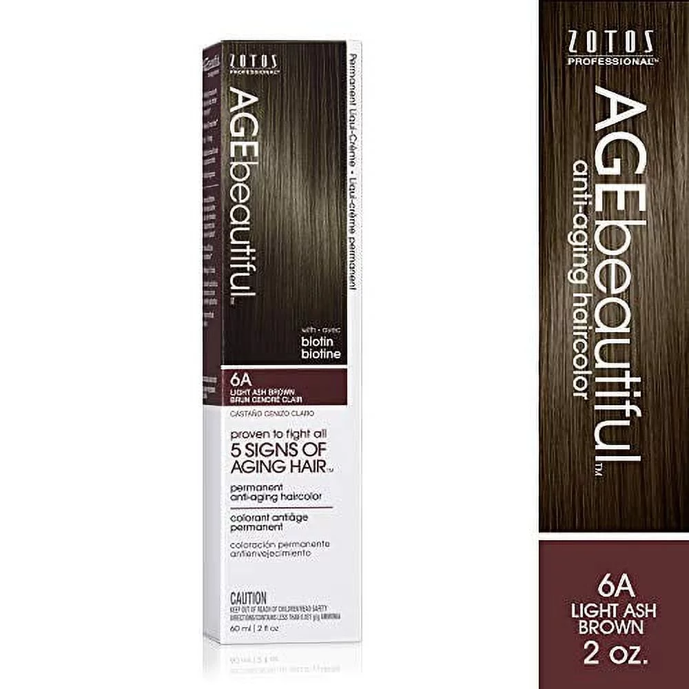 Zotos Pro Age Beautiful Permanent Liqui-Creme - 2 oz - 6A - Light Ash Brown