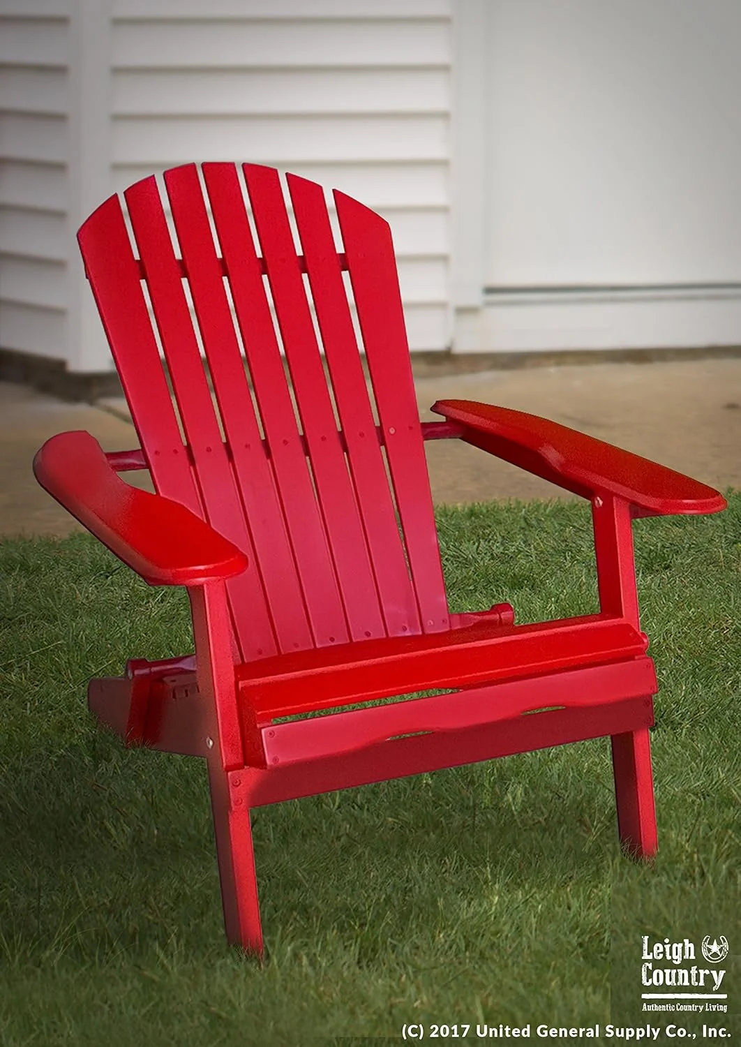 TX 39012 Red Folding Adirondack Chair