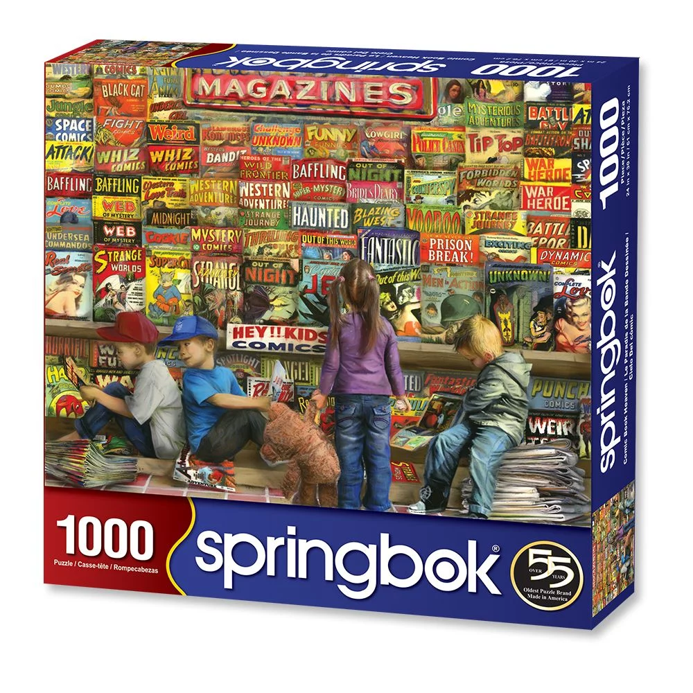 Springbok Comic Book Heaven - 1000 Piece Jigsaw Puzzle Adults - Unique Cut Pieces