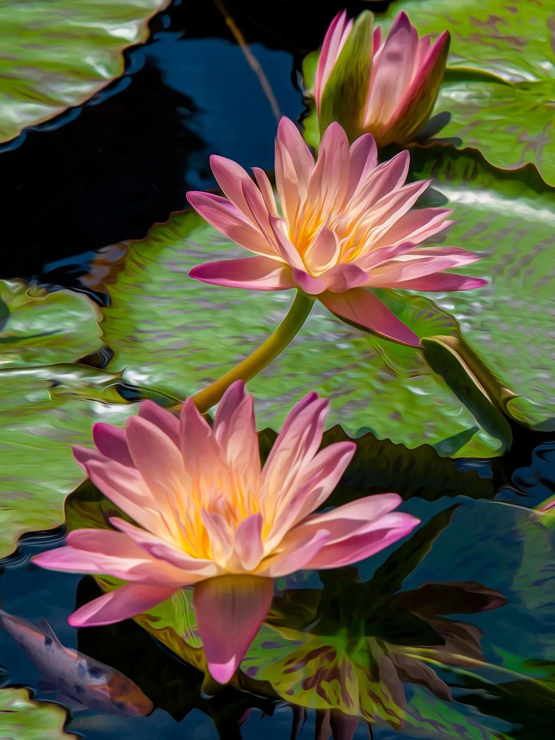 Springbok's Water Lilies 500 Piece Jigsaw Puzzle - Made in USA - Unique Cut Pieces