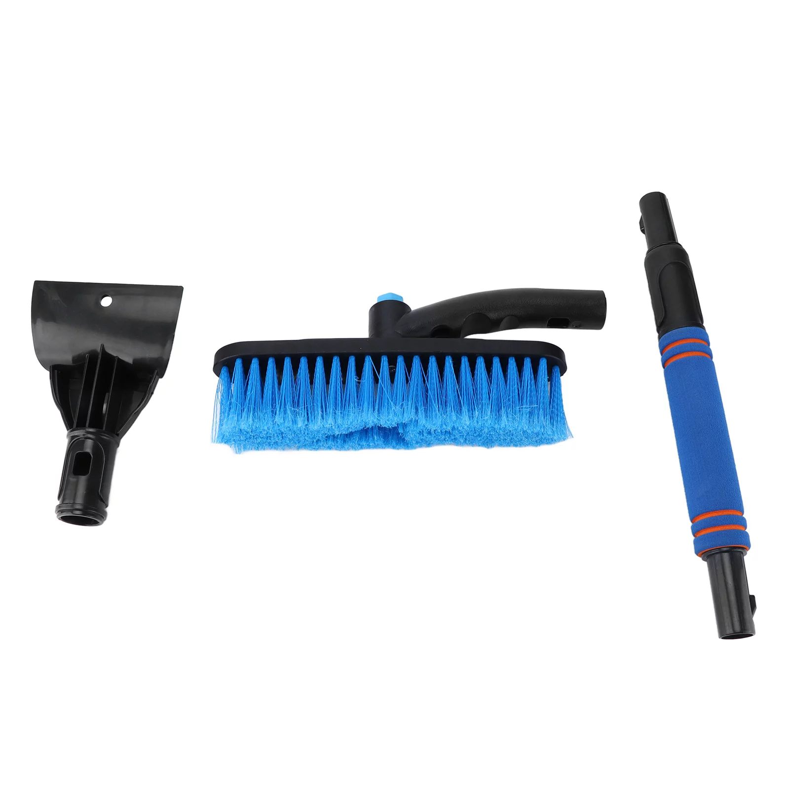 BOROCO Car Snow Brush Ice Scraper 2‑in‑1 Multifunction 55‑70cm Extendable Detachable Blue for SUV Truck