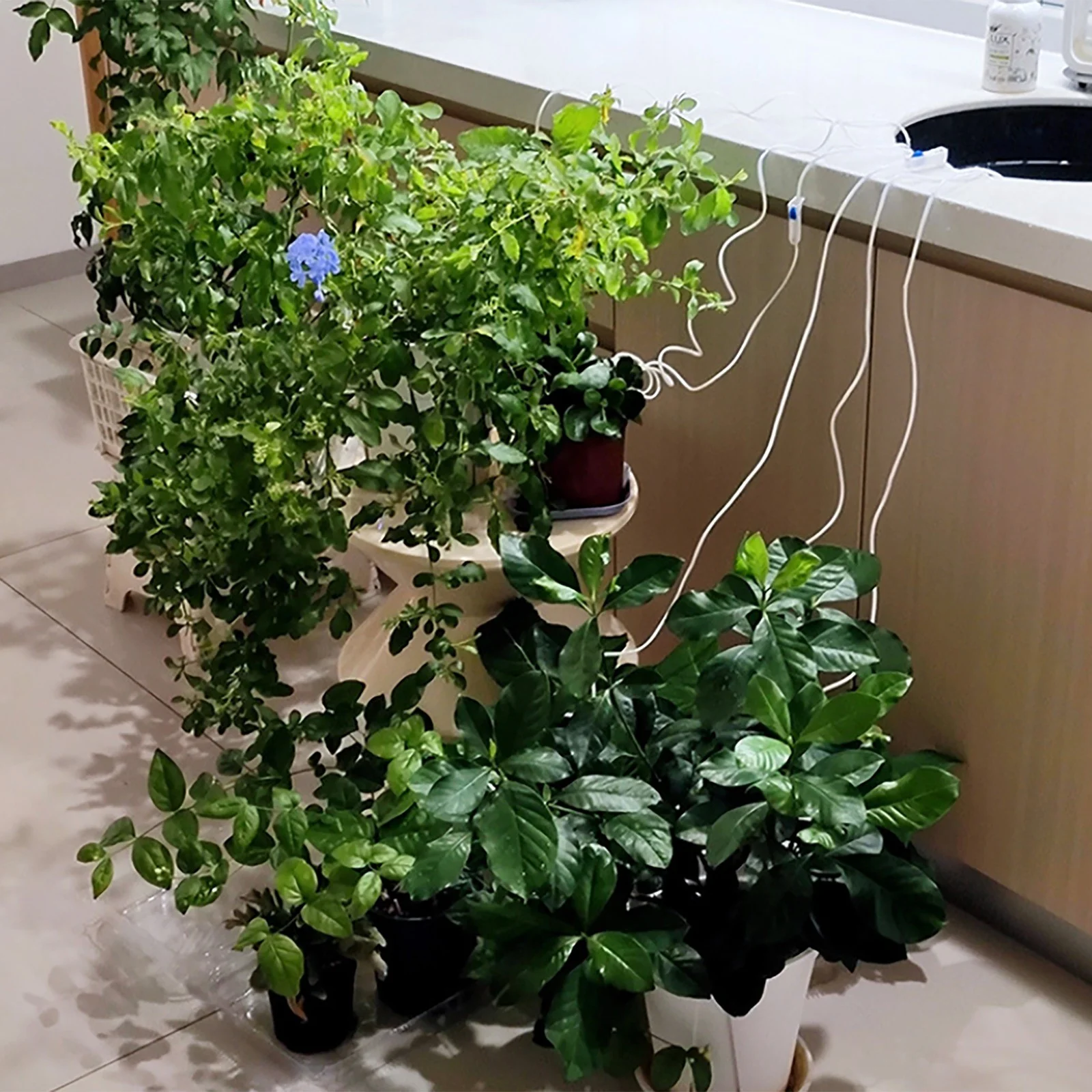 Garden Watering Artifact Automatic Watering Device Home Balcony Flower Pot Vegetable Irrigation Device Lazy Dripper Sprinkler Garden Hose Trampoline Sprinkler System Kids Water Mat Sprinkler