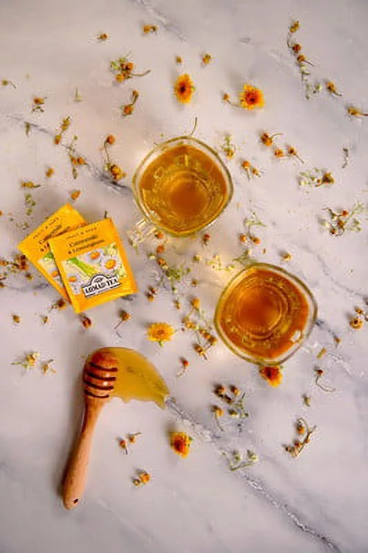 Ahmad Tea Camomile & Lemongrass Herbal Tea Bags, 120 Ct (6 Boxes of 20)