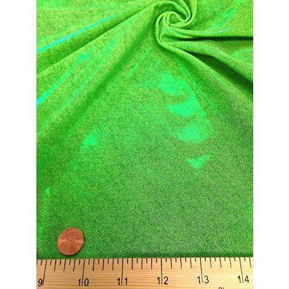 Shiny Finger 4-Way Stretch Heavy Nylon Spandex Fabric (Lime)