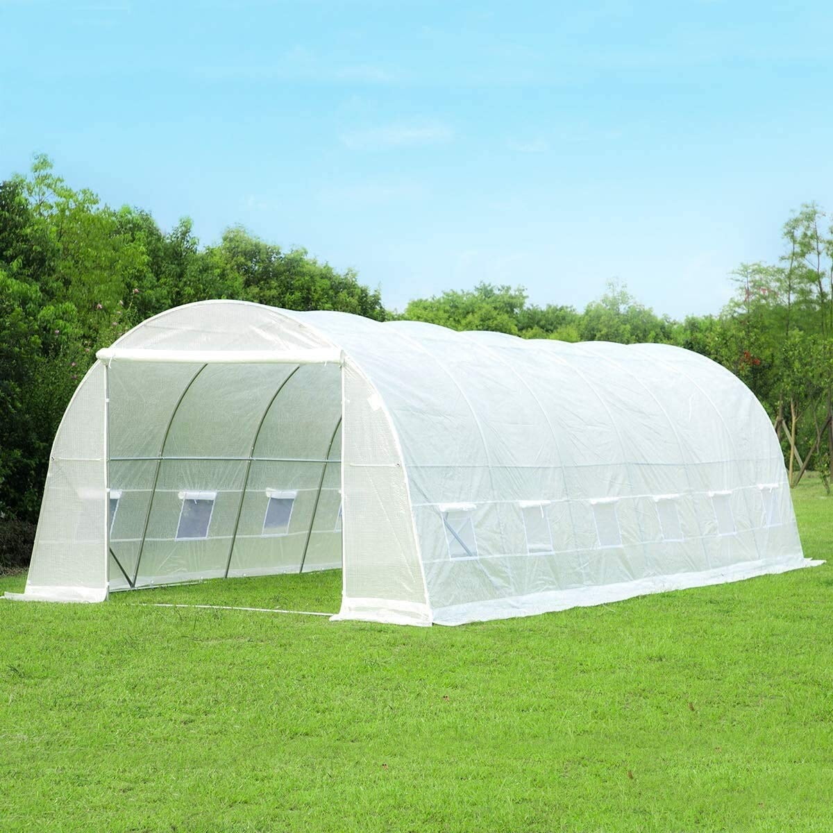 EROMMY 26' x 10' x 7' Greenhouse Large Gardening Tent,White - 10 X 20