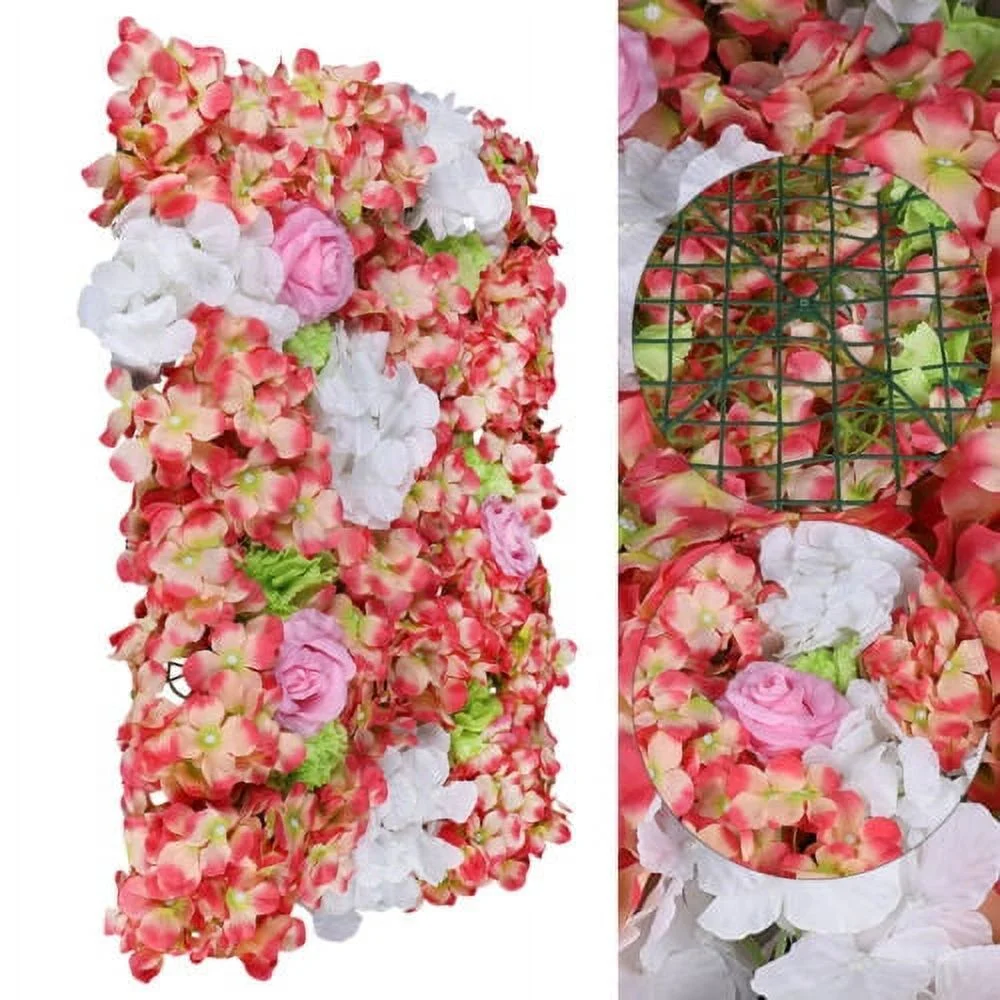 6 Pack Artificial Fake Flower Hydrangea Wall Panel Banquet Wedding Backdrop Wall