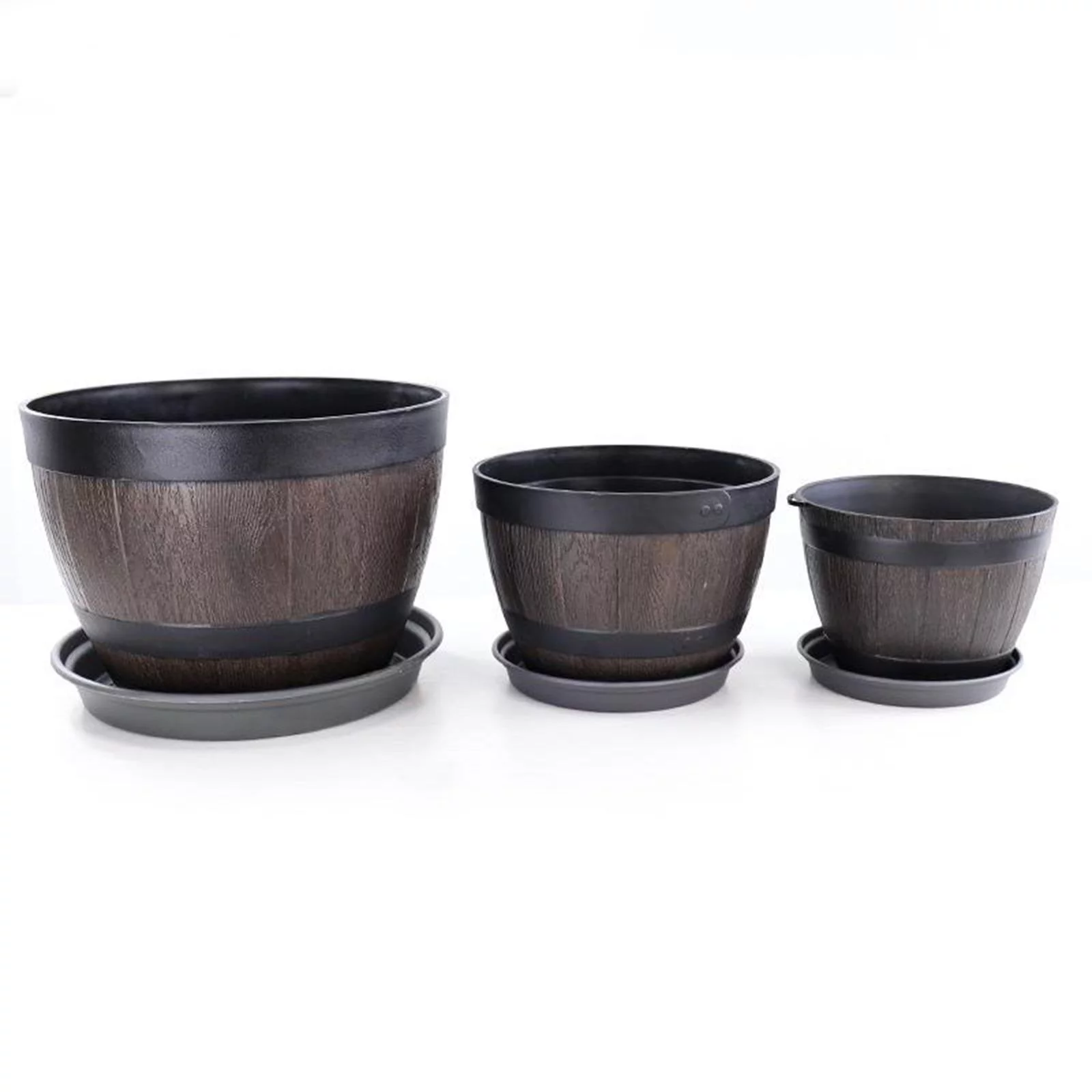 s Rustic Style Resin Patio Large Planter Plant Pot
