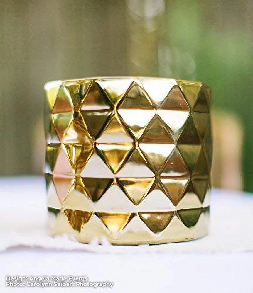 Ceramic Architect Pot in Gold - 5