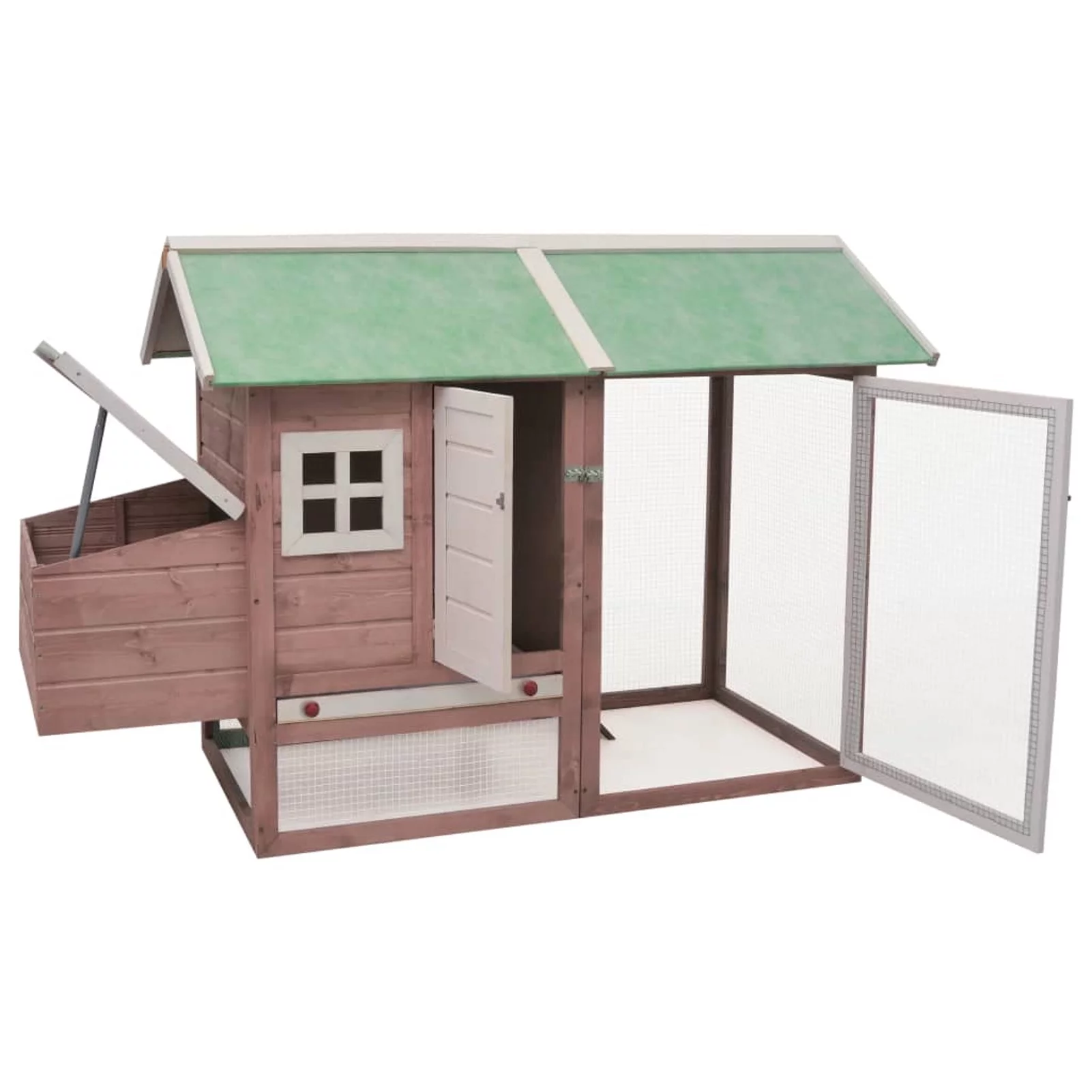 Andoer parcel,And Ramp Hen Box And Ramp 31.9 X 43.3 Hen HutchWooden Chicken Coop Pine And Fir X 31.9 XAnimal Mocha 66.9 X 31.9 With Out Ramp Hen Hutch Chicken Coop With Lawn 66.9 X D X H)