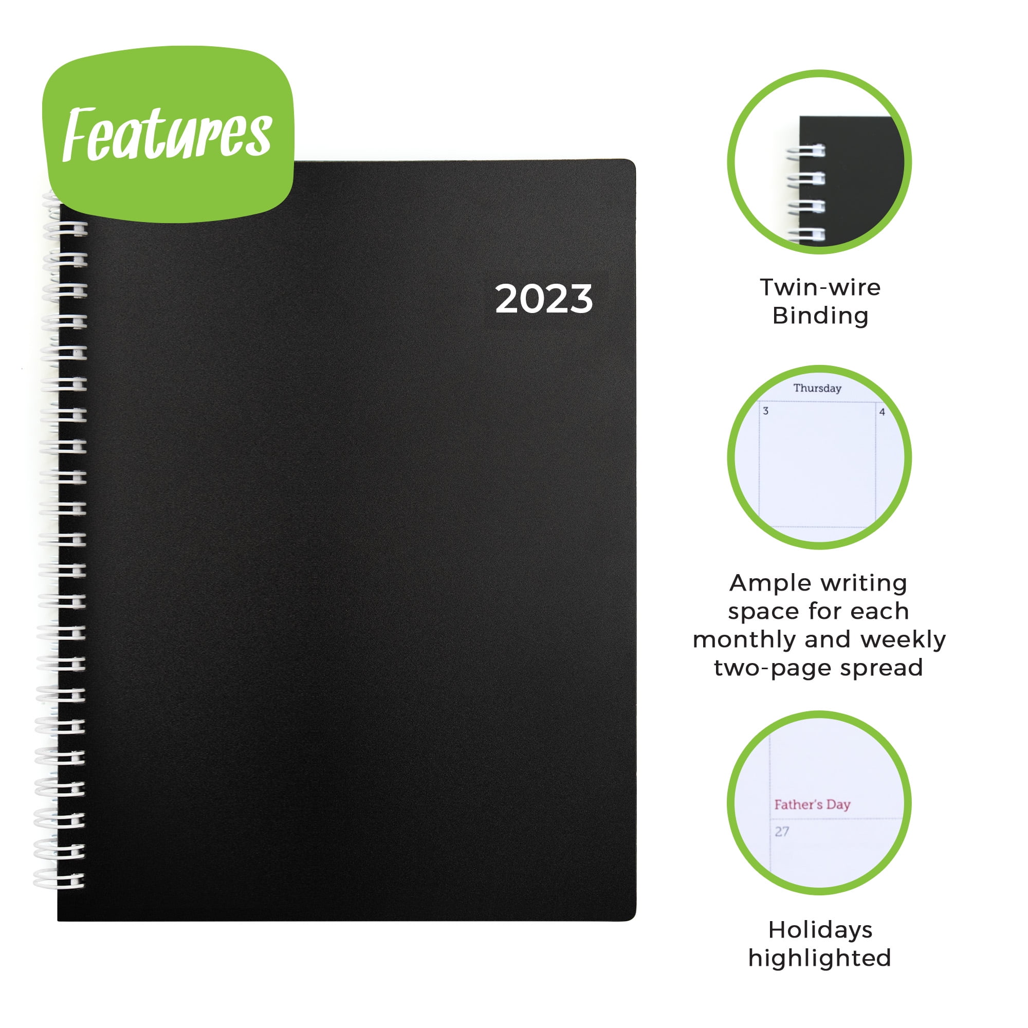 WallDeca 2023 Annual Weekly Planner, 8 x 6