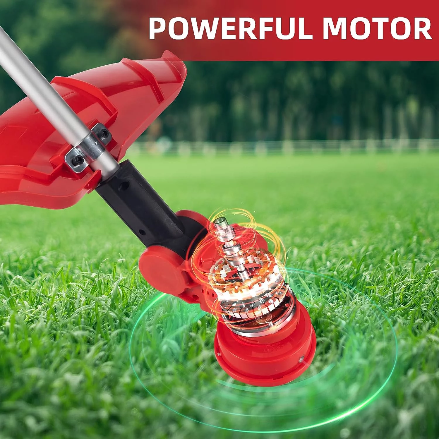 Cordless Weed Wacker, 24V String Trimmer with Auto Line Feed, 2 X 4.0Ah Weed Wacker Battery Operated, Electric Weed Eater with 4 Pcs Grass Cutter Spool Line