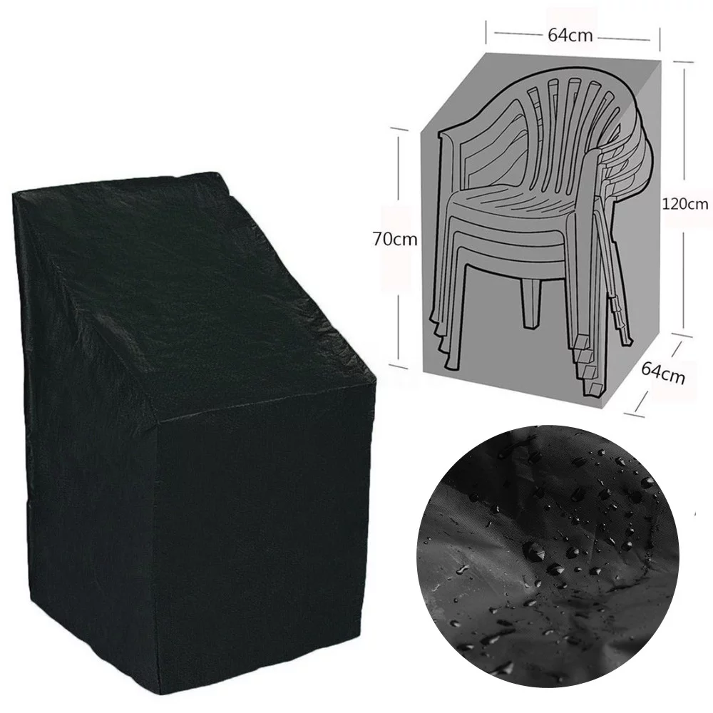 ICQOVD Waterproof Outdoor Stacking Chair Cover Garden Parkland Patio Furniture