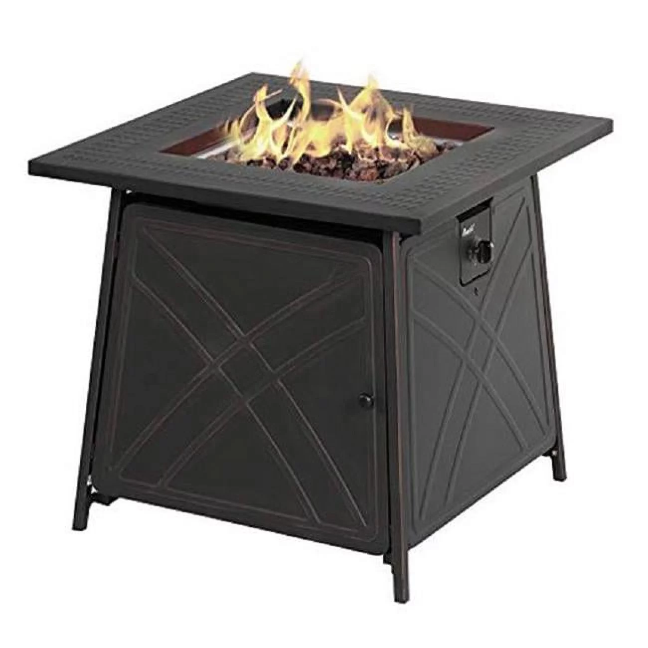 28 in. Propane Square Fire Pit