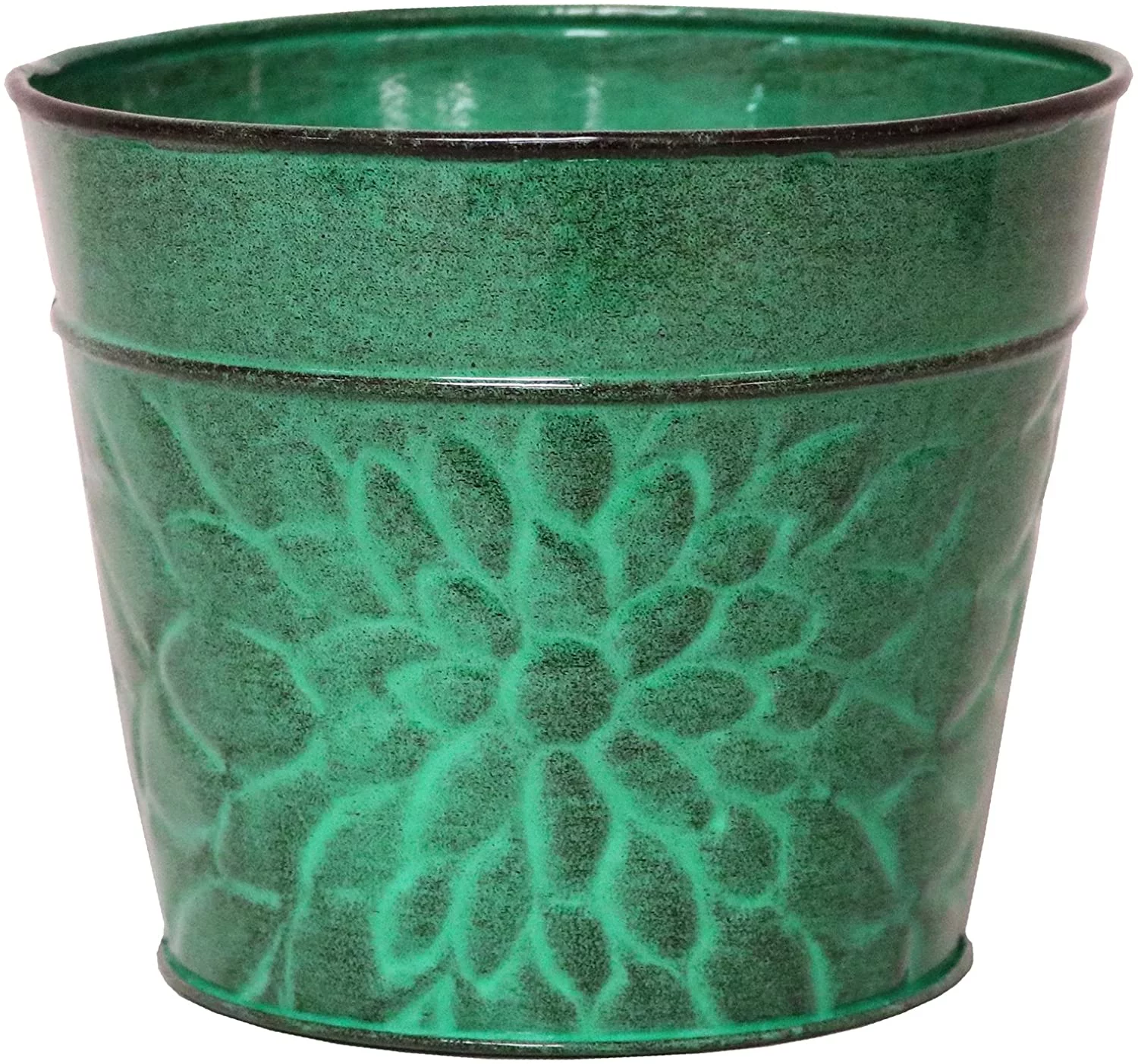 Robert Allen MPT02010 Laurel Series Metal Planter Flower Pots, 8
