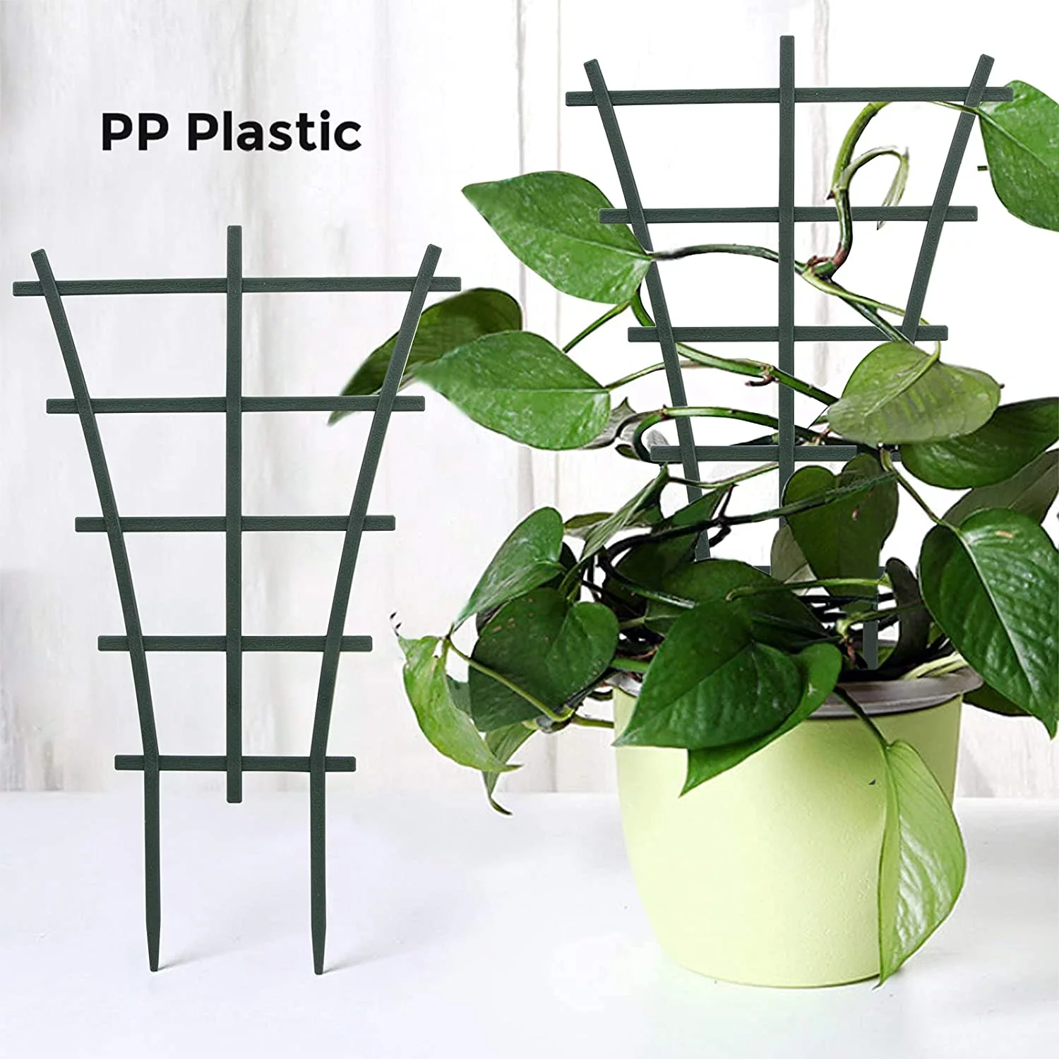 Nvzi Plant Pot Trellis, 4Pcs Support Trellis, Plant Flower Climbing Trellis, Plastic Garden DIY Plant Climbing Trainer