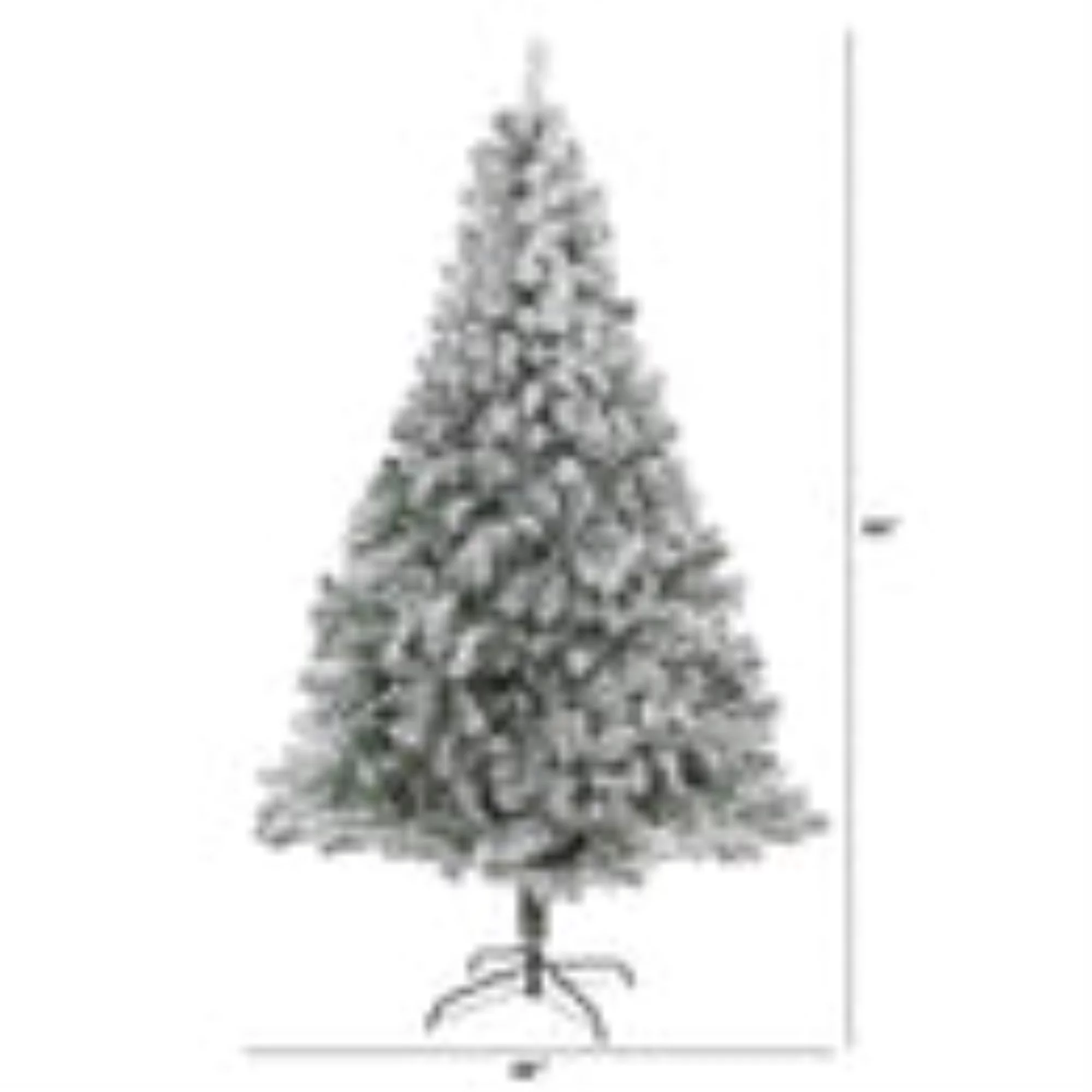 Nearly Natural 7' Flocked Rock Spruce Artificial Christmas Tree, Unlit