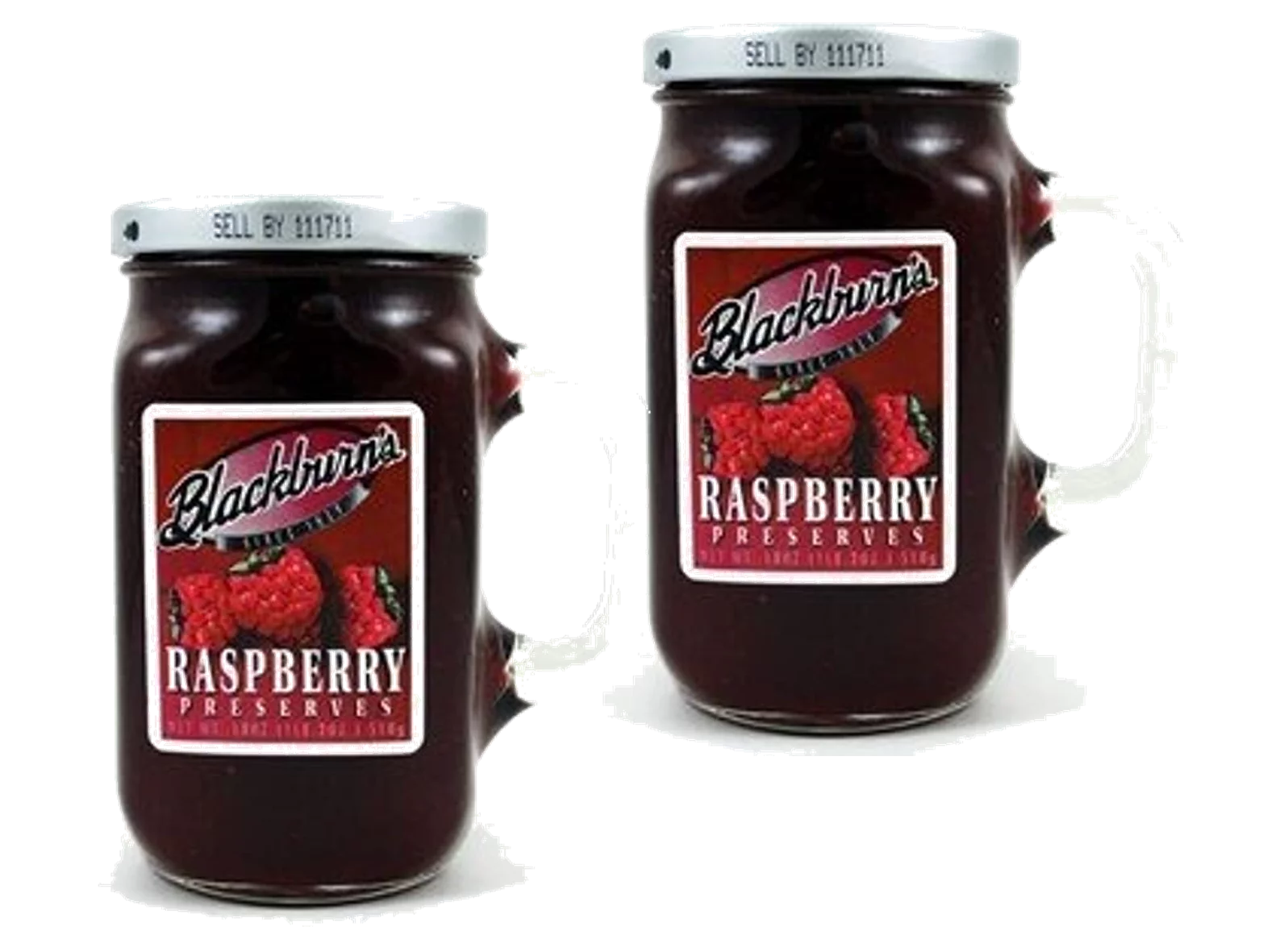 Blackburn's Raspberry Fruit Preserves with Reuseable Mug, 2-Pack 18 oz. Jars