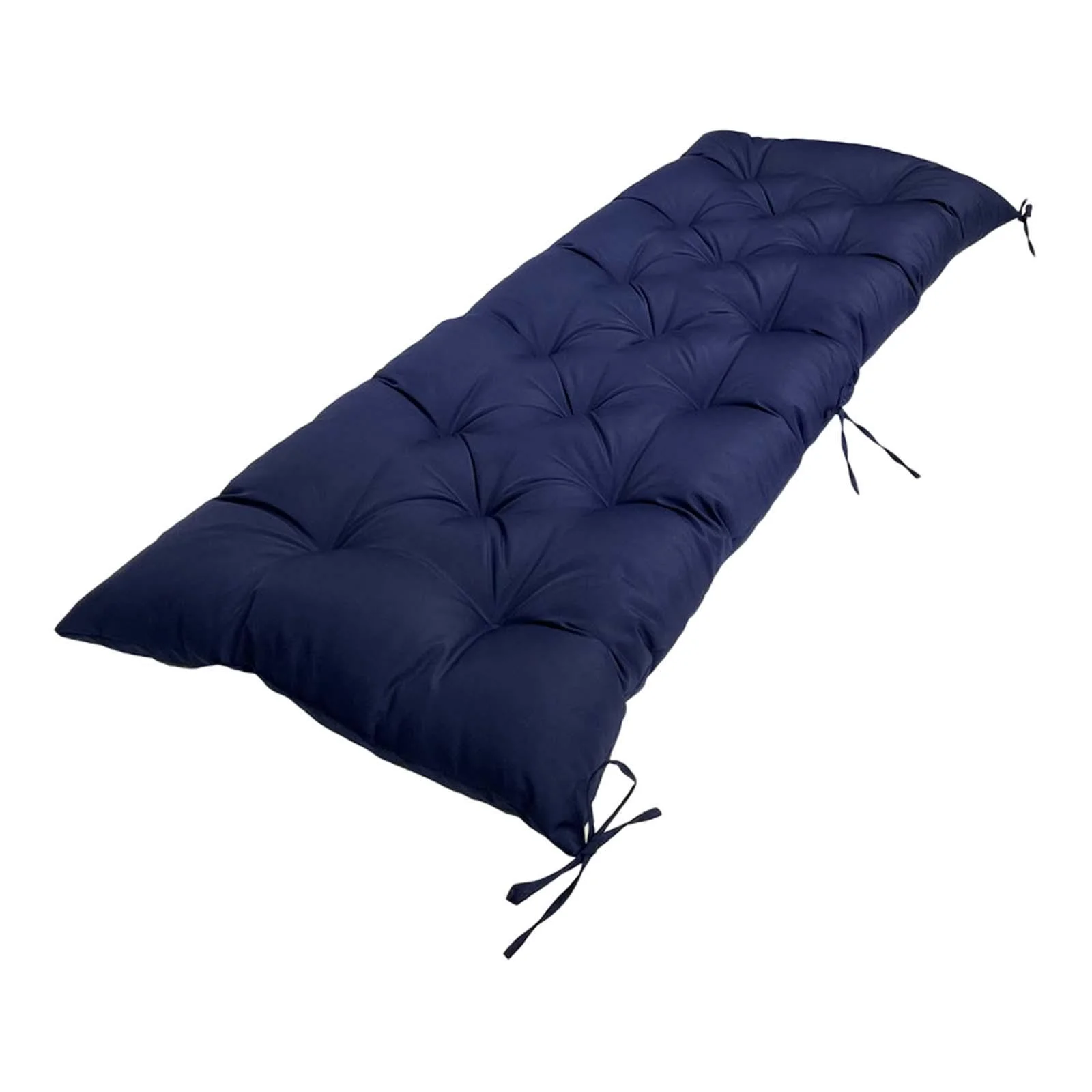 SunniMix Garden Bench Pad with Ties for Wicker Settee Porch Rockers Outdoor Furniture Navy