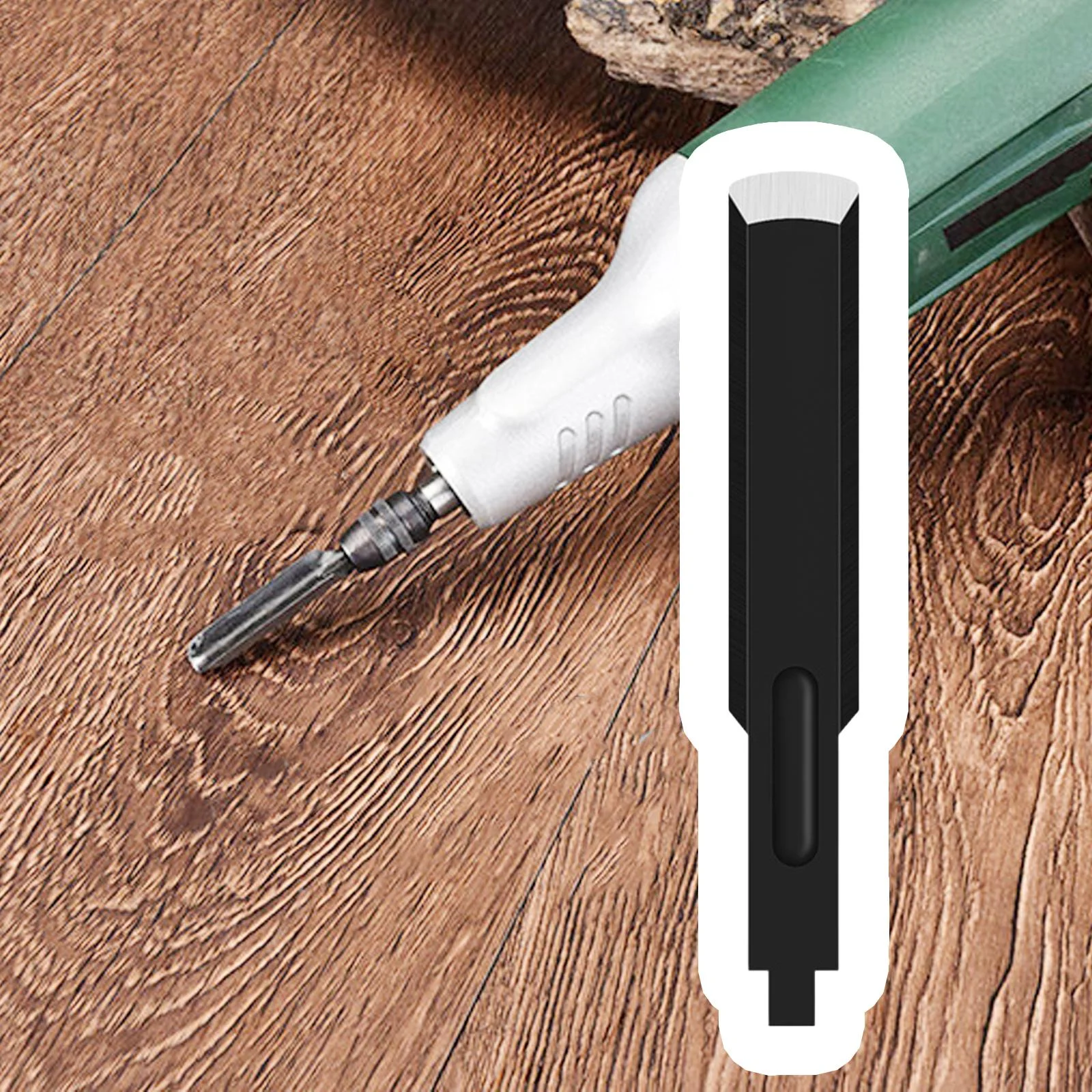 koolsoo Wood Carving Bit Carving Tool Steel Portable Carving Easy to Replace DIY Blade for Engraving Grinding Flat 8.5mm