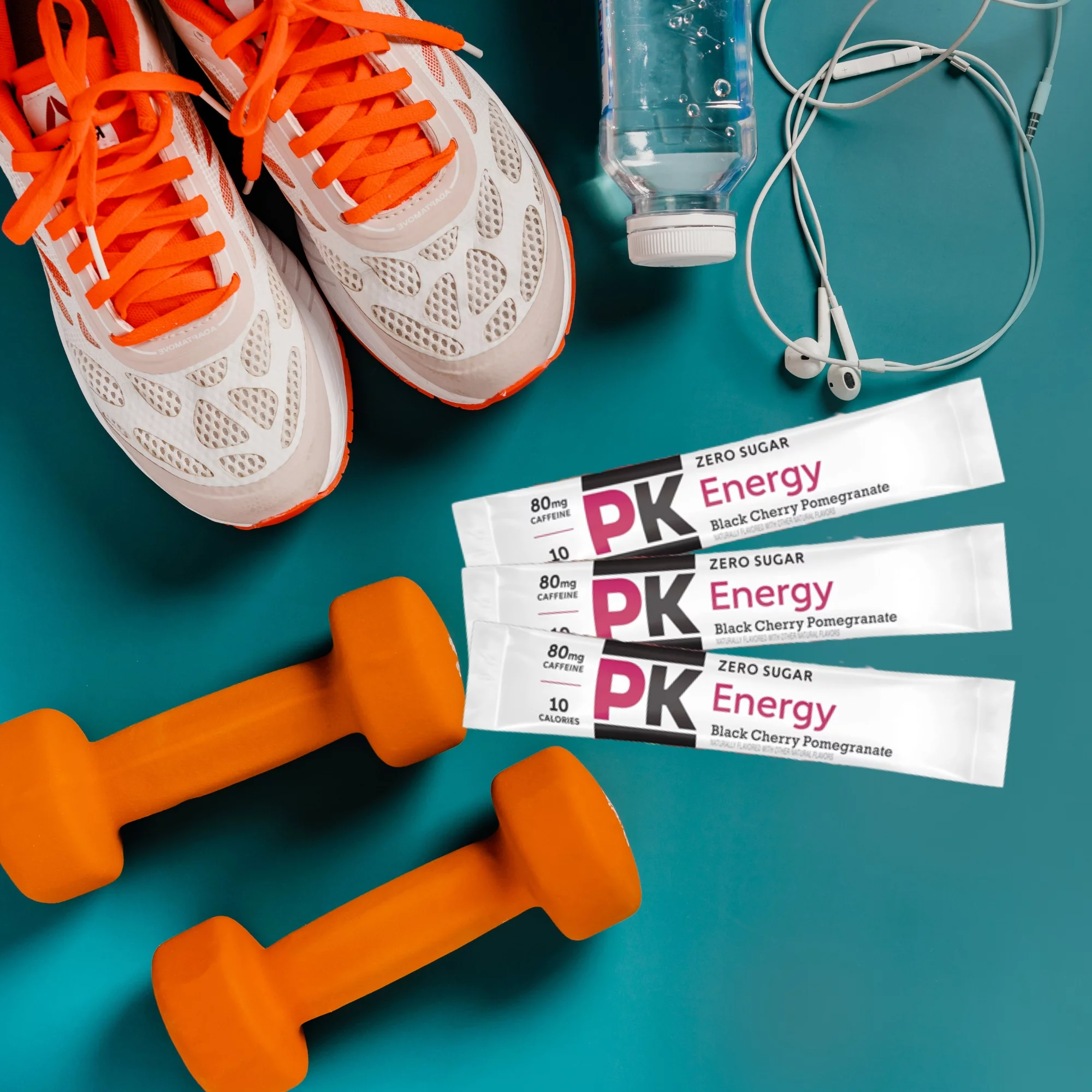 Pure Kick Black Cherry Pomegranate Singles Zero Sugar Energy Drink Mix, Caffeine Electrolytes Gluten Free Water Enhancer, 6 packets per box (18 packets total)