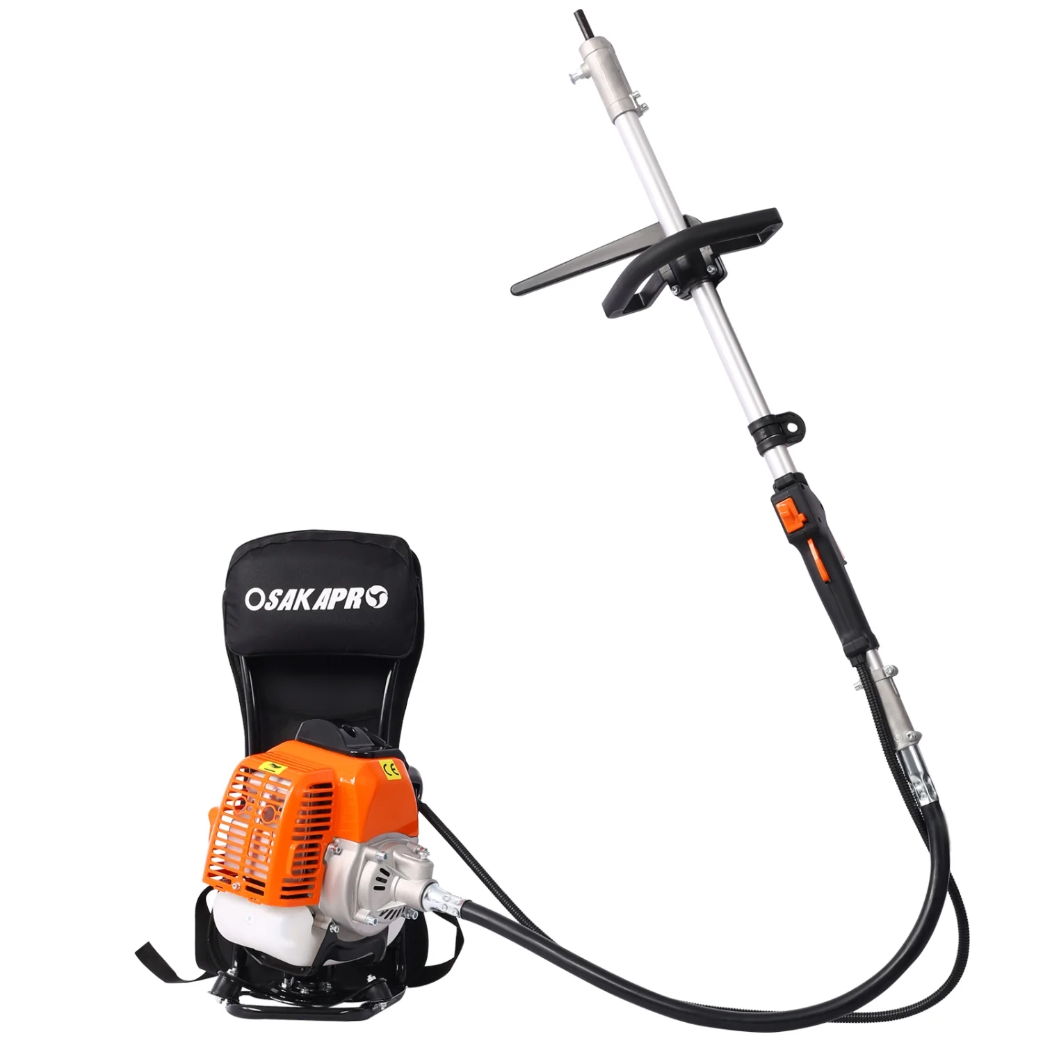 Powerful 52CC 2-Cycle Engine 4 in 1 Backpack Multi-Functional Gas Trimming Tool System - Includes Hedge Trimmer  Pole Saw  Brush Cutter  and Grass Trimmer - Versatile and EPA Compliant fo