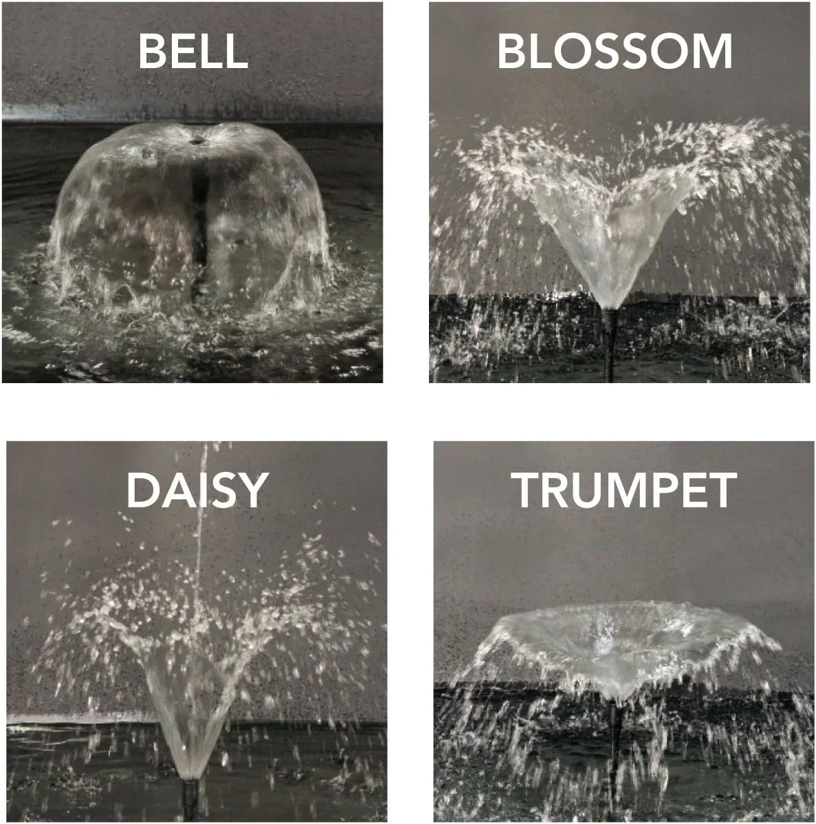 Water Gardens Fountain Head For MD-Series Drive Pumps, MD1000 - MD2000