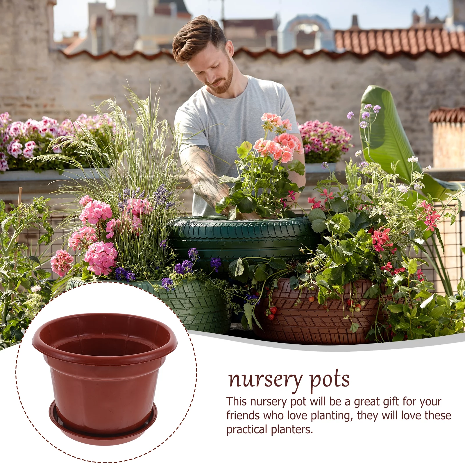 10 Pcs Flowerpot Living Room Plant Plants Indoor Starting Pots Grow Potted Plastic