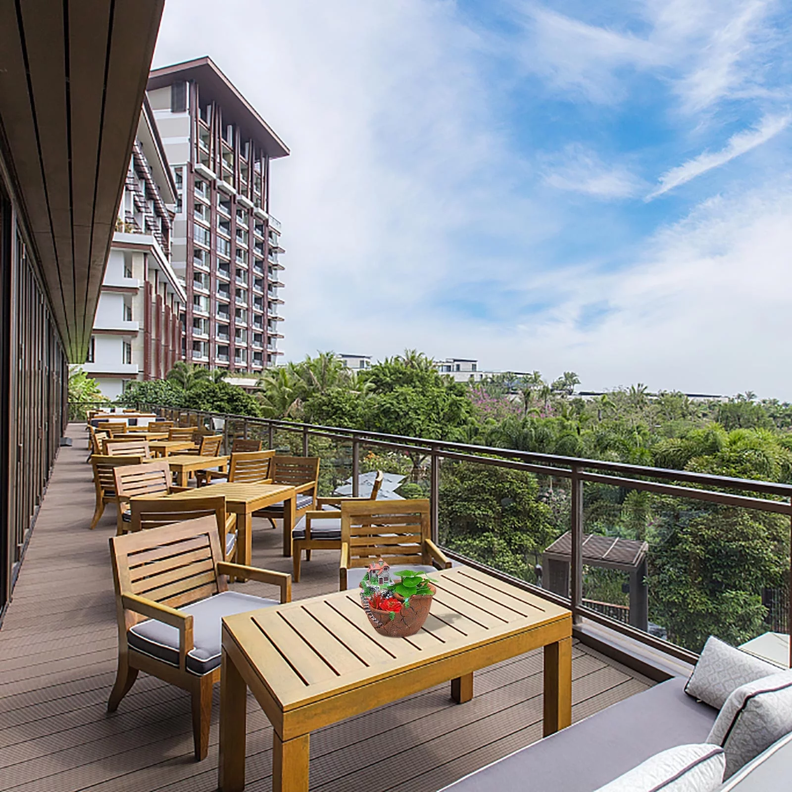 Jierger DIY Mini Succulent Pot Creative Resin Plants Pot Irregular Fleshy Flower Platter Pots Succulent Cactus Plant Pot Planters Fairy Garden Gardening Gifts Statues