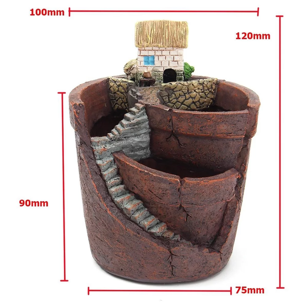 Plant Flower House Pot Succulent  Flower Basket Sky Garden Basket Flower Basket Planter Pot Plant House(Small House)