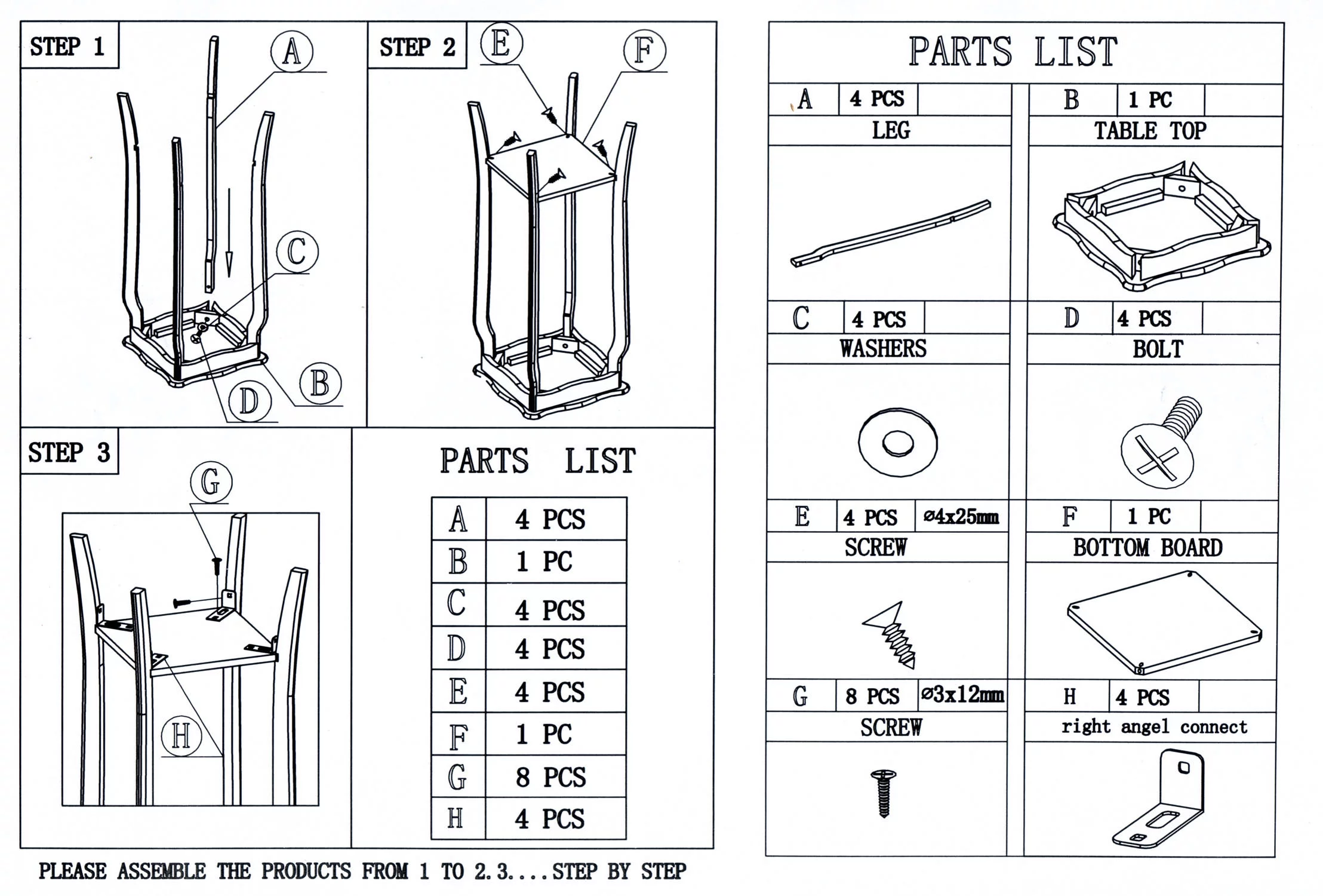 Home Craft Plant Stand, Dark Walnut
