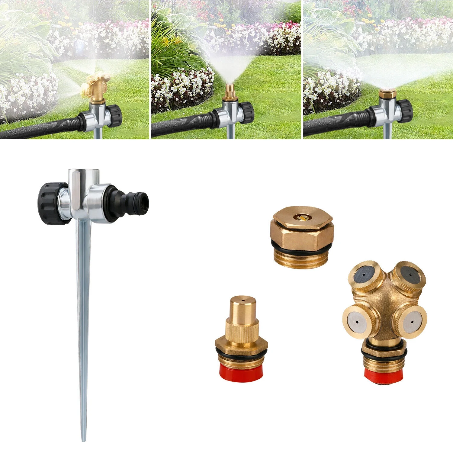 Garden Lawn Sprinkler 3Auto Spray Grass Watering Irrigation System Patio Yard
