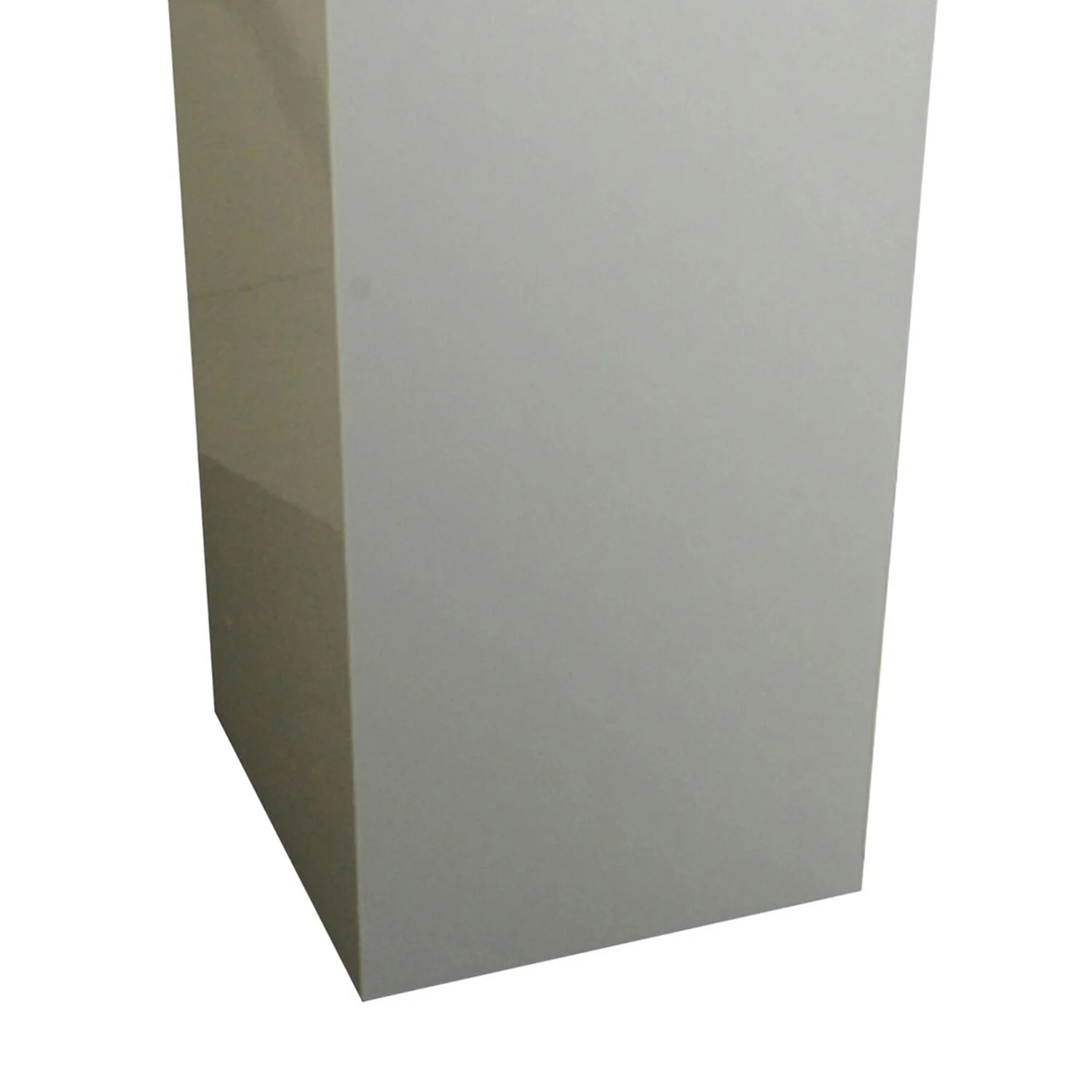 Benjara Jo 48 Inch Tall Flower Pot Planter, Hidden Indented Box, White Wood