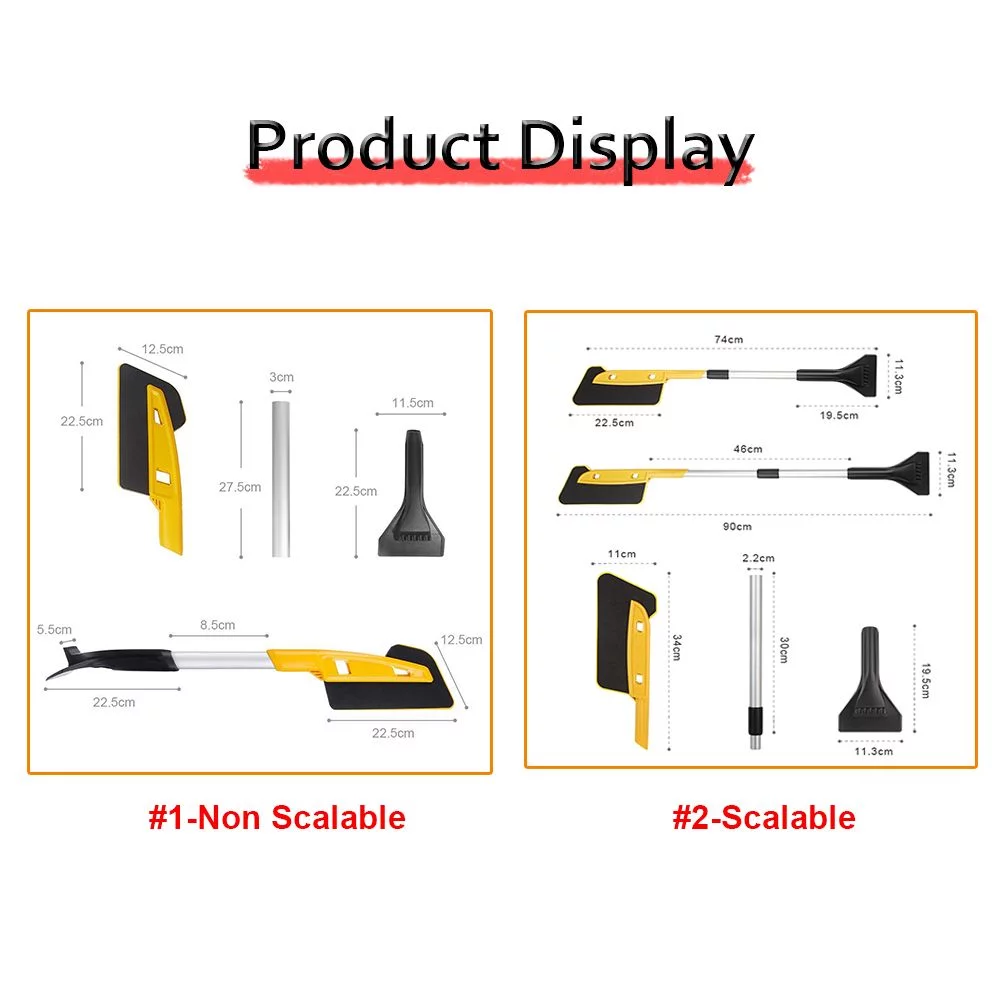 Retractable Cleaning Tool Car Cleaning Detachable Water Remover Snow Shovel Ice Scraper Snow Brush SCALABLE