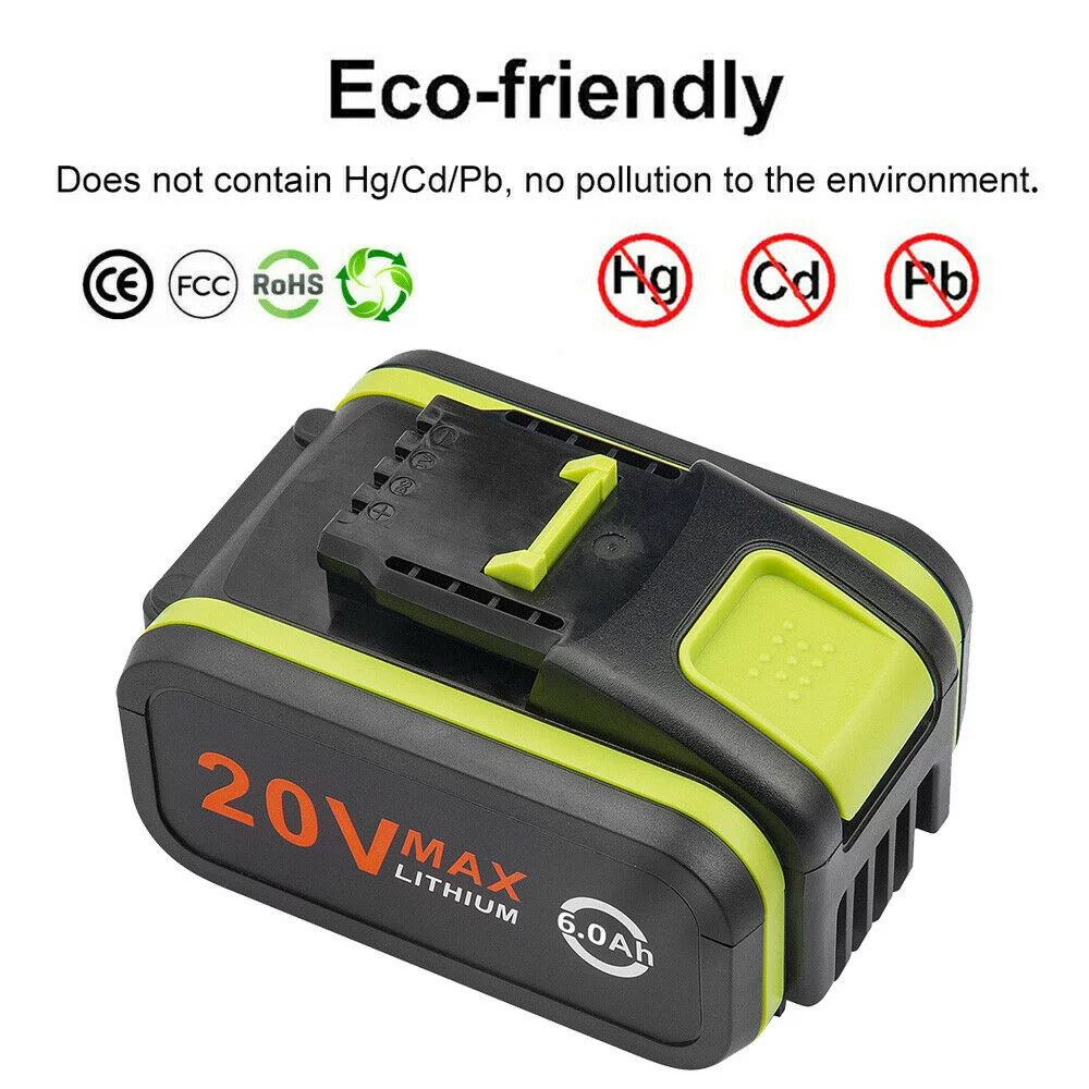 1X 4.0Ah Battery Replacement For Worx WA3553.2 WX279.9 WX290.9 WX550 WX166.3 New