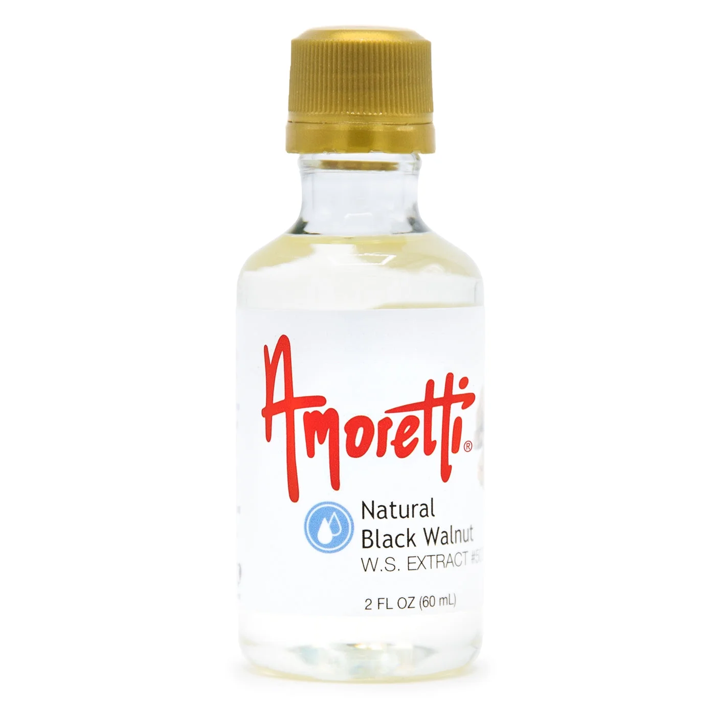 Amoretti - Natural Black Walnut Extract Water Soluble 2 oz - Highly Concentrated & Perfect For Pastry, Savory, Brewing, and more, Preservative Free, Vegan, Kosher Pareve, Keto Friendly