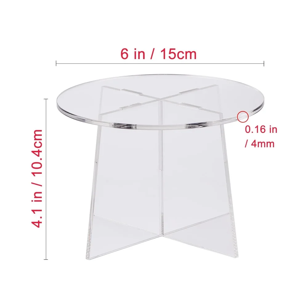 Dcenta Acrylic Stand: Small Table Plant Holder for Indoor Plants, Modern Home Room Decor