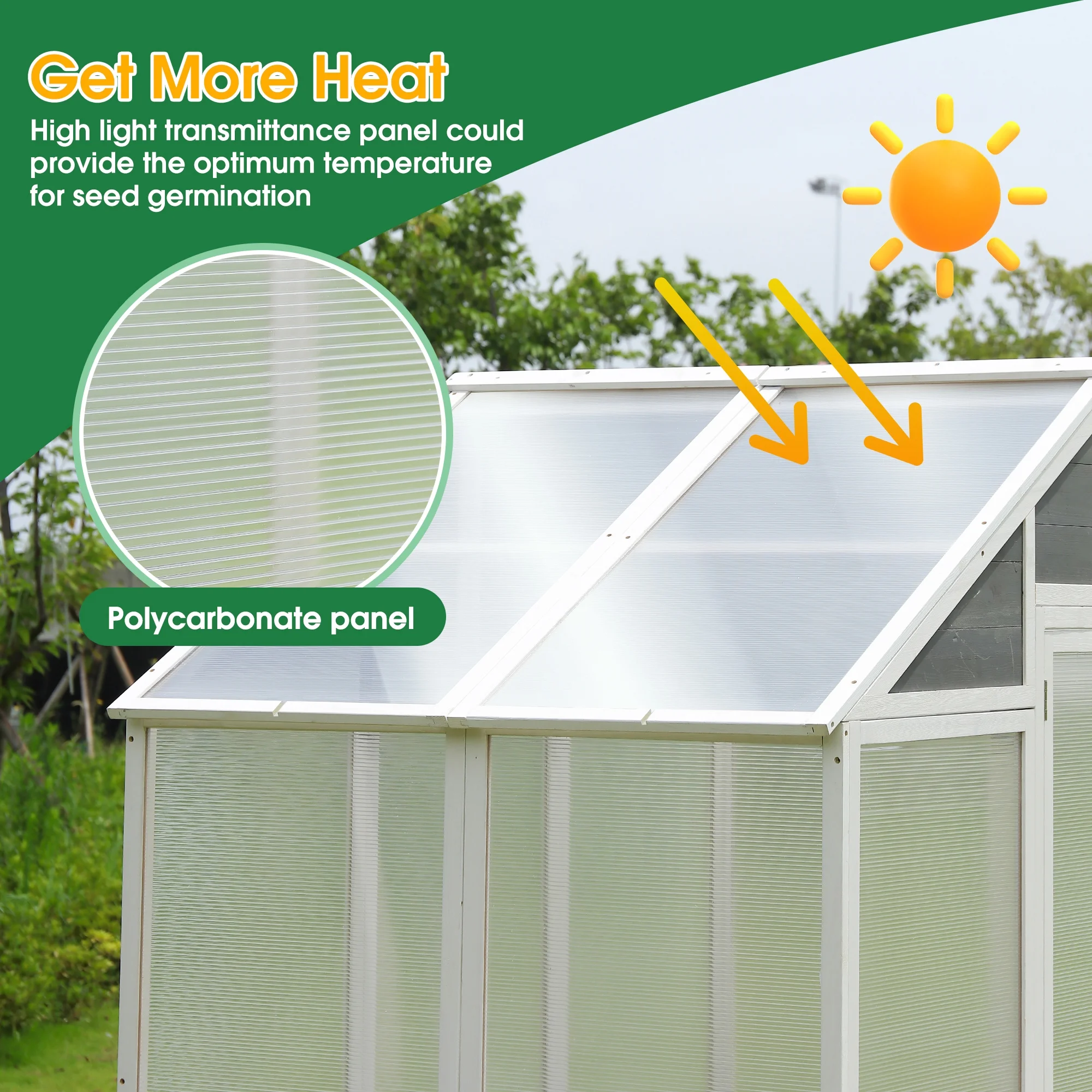 Sturdy Polycarbonate Greenhouse - Spacious Growth Environment