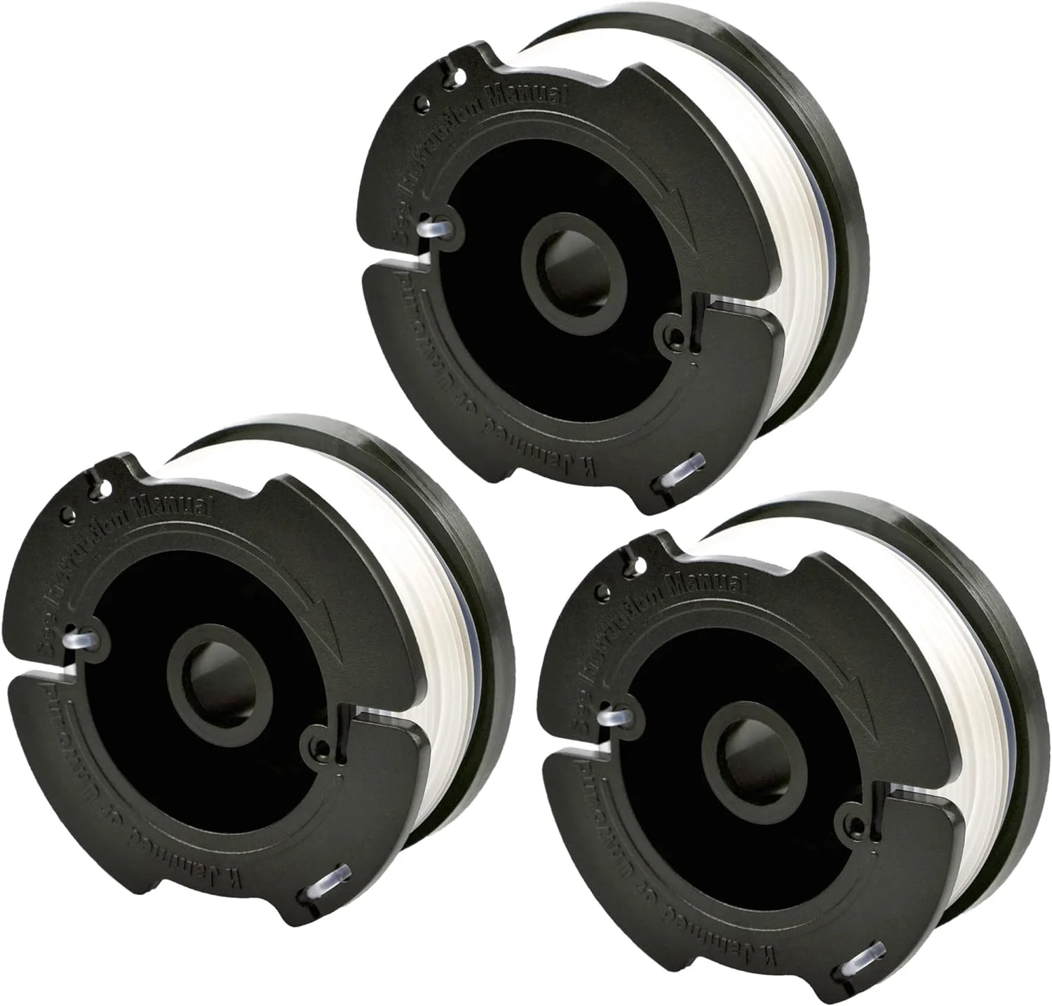 3-Pack AF-100 Replacement Spool Weed Eater Spool Compatible with Black+Decker AF-100-3ZP AF-100-BKP String Trimmer Weed Wacker String .065 Trimmer Line Autofeed Trimmer Spool, 30ft