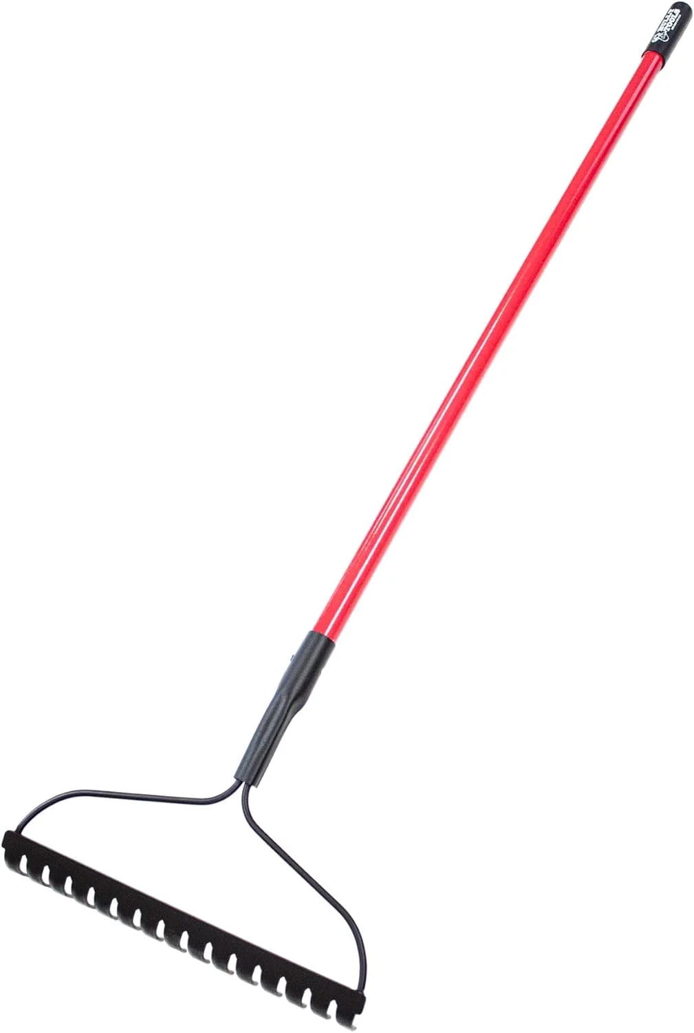 92309 12-Gauge 16-Inch Bow Rake with Fiberglass Handle and 16 Steel Tines, 58-Inch
