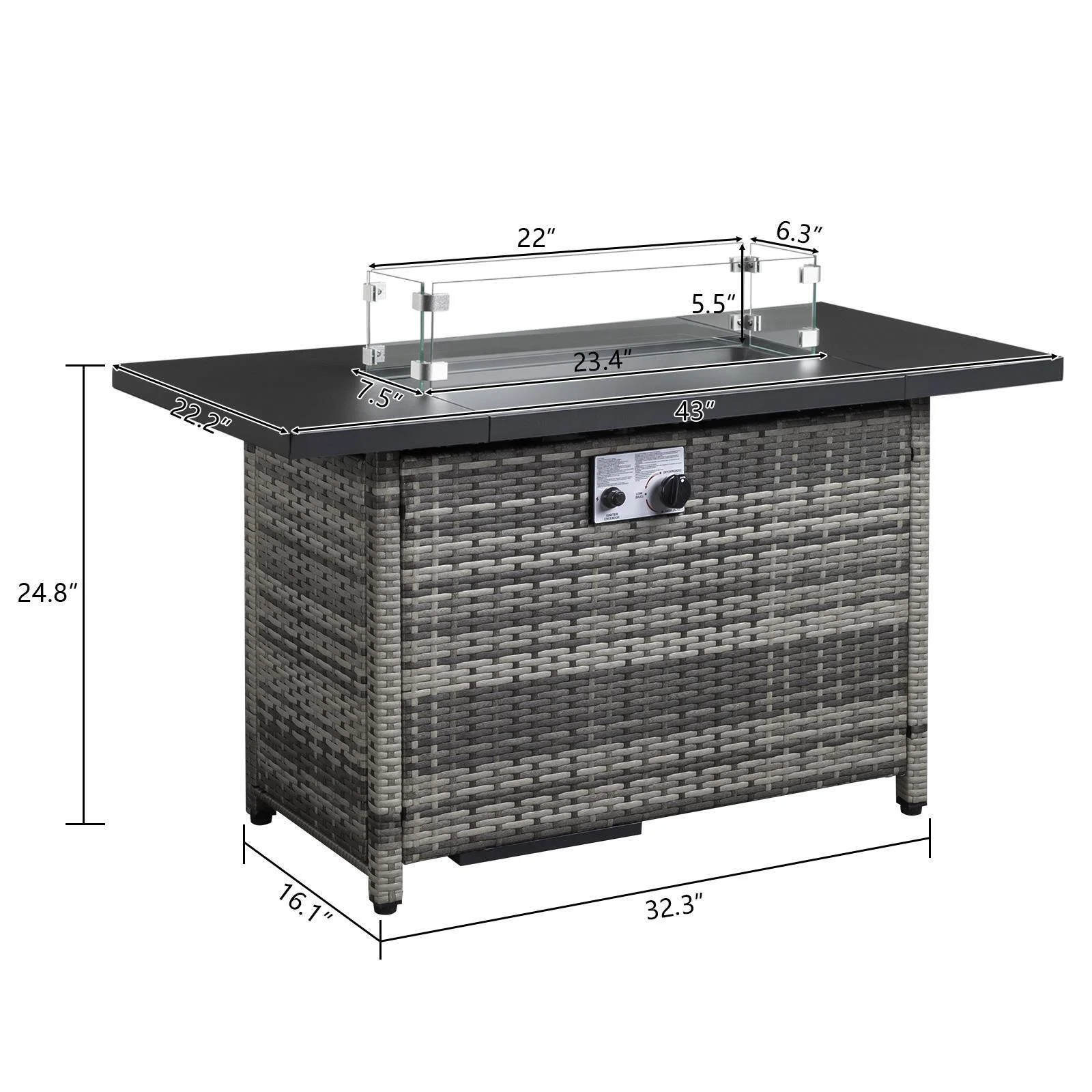 Propane Wicker Fire Pits 43 