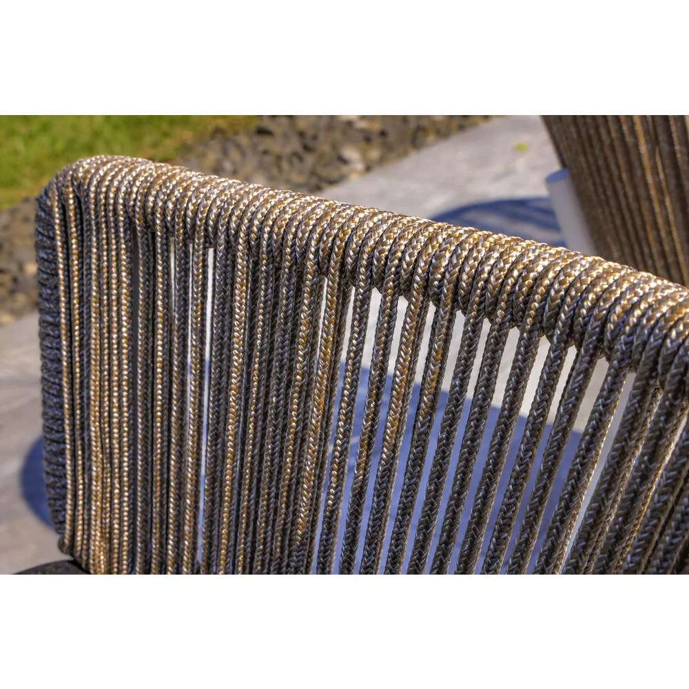 OUTSY Melina Outdoor Wood, Aluminum and Rope Dining Chair (Set Of 2)