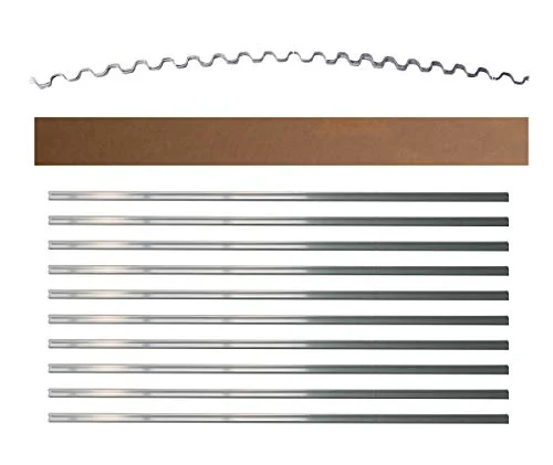 Wiggle Wire Stainless Steel Greenhouse Poly Film & Shade Cloth Attachment System with Aluminum U-Channel Base (10 of Each)