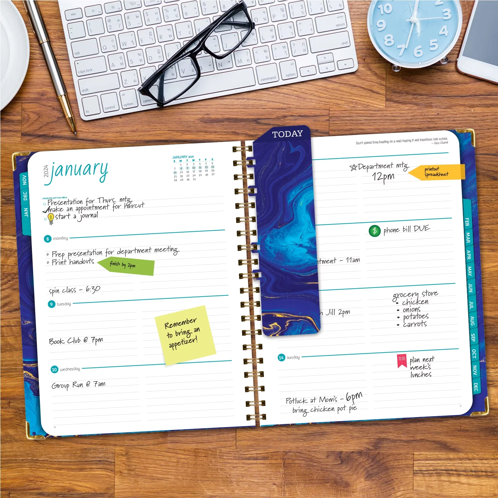 Hardcover CY 2024 Fashion Planner - 8.5