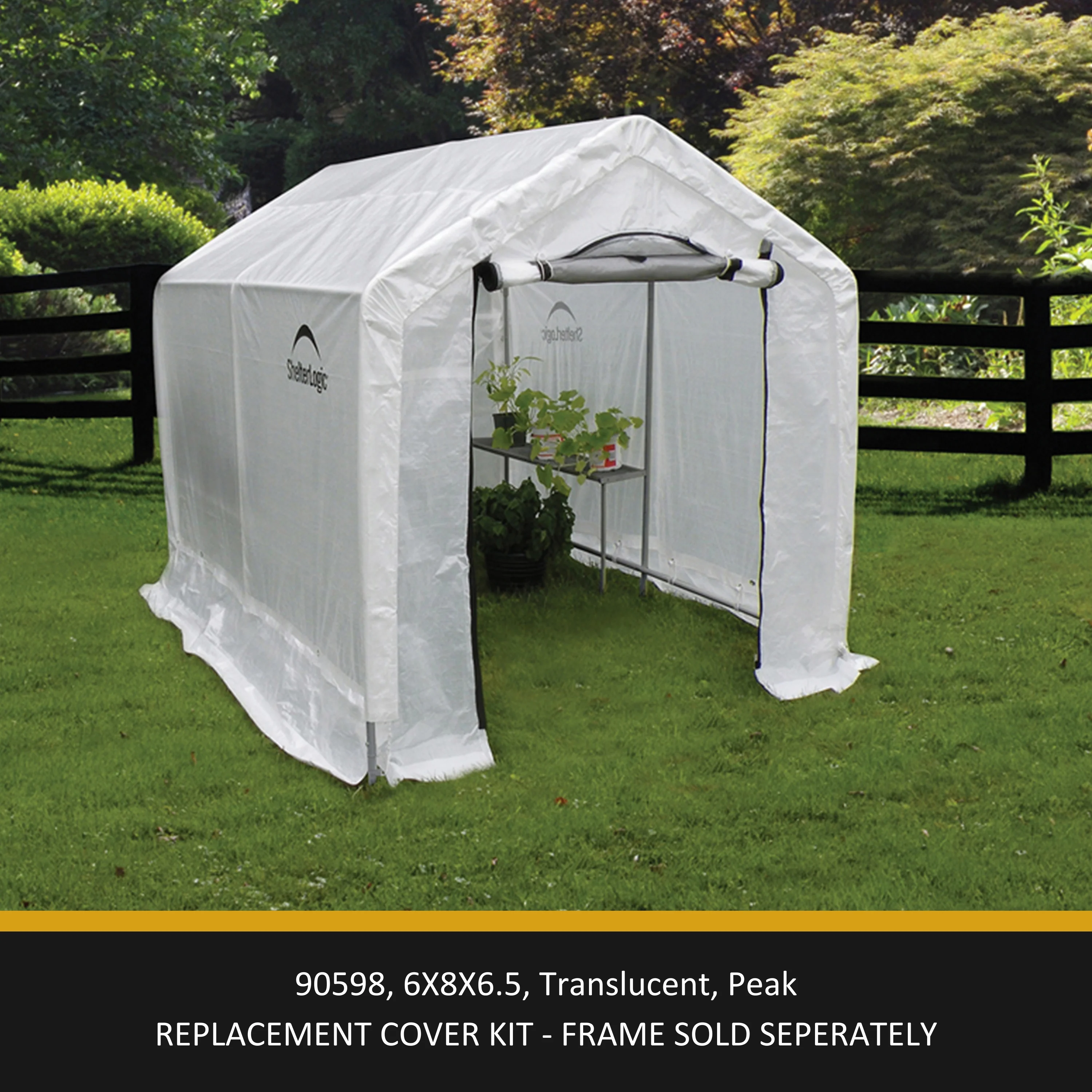 Greenhouse-in-a-Box Replacement Cover Kit 6 x 8 x 6.5 ft. Translucent  (Frame not included)