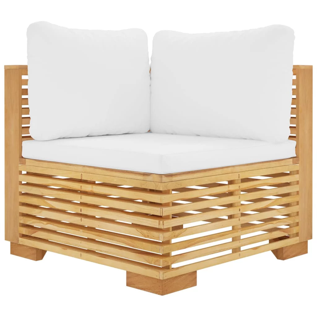 Aibecy 3 Piece Patio Set with Cushions Solid Wood Teak