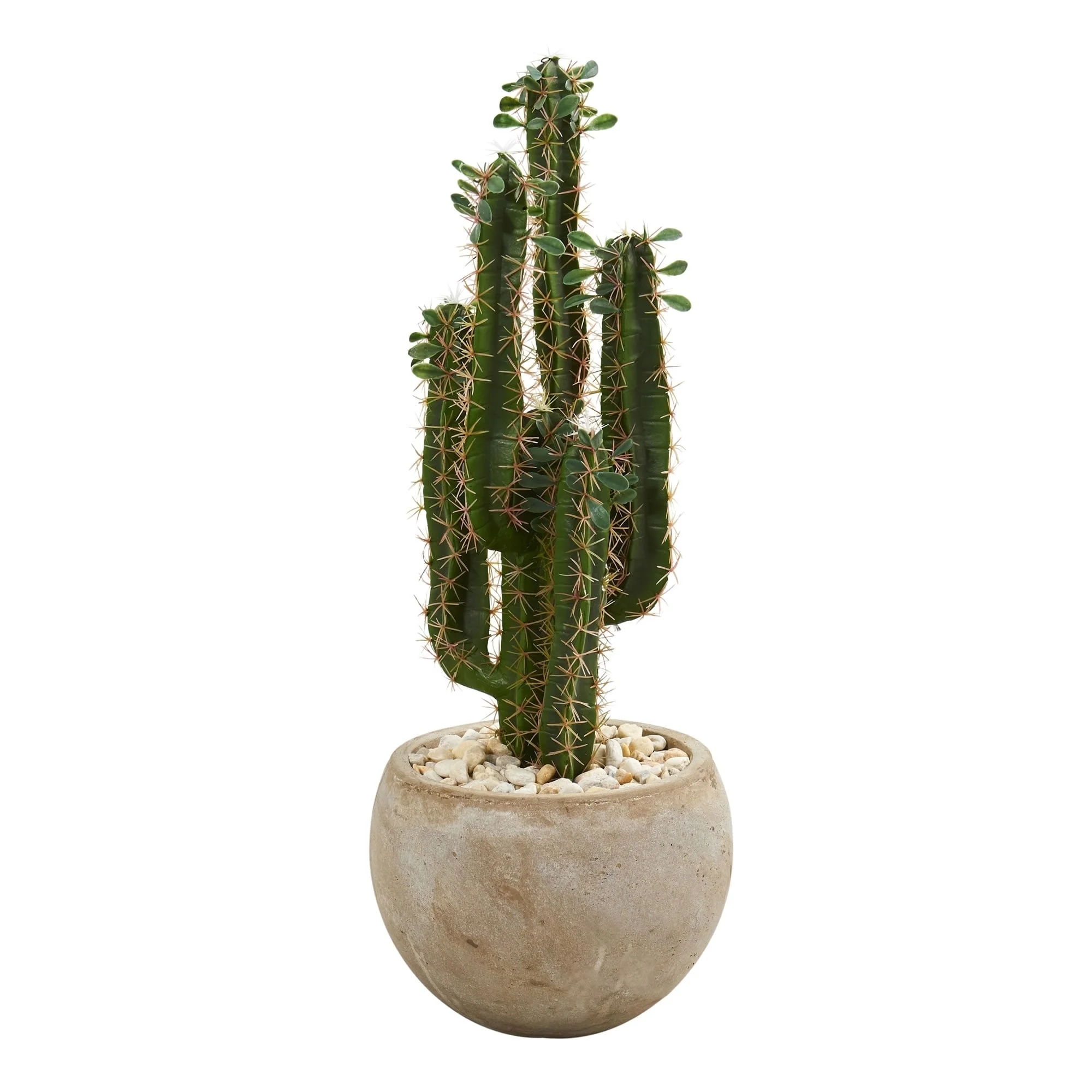Nearly Natural  2.5' Cactus Artificial Plant in Bowl Planter - h: 2.5 ft. w: 10 in. d: 10 in