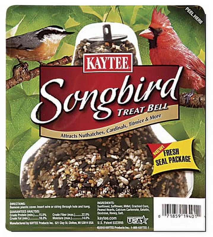 Kaytee 13 OZ Song Bird Bell Barrier Package, Each