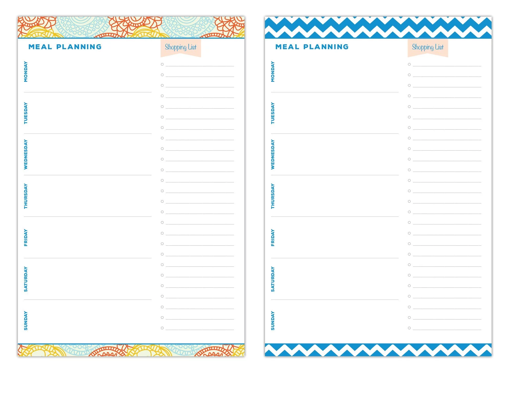 Global Printed Products Meal Planning Pad 6
